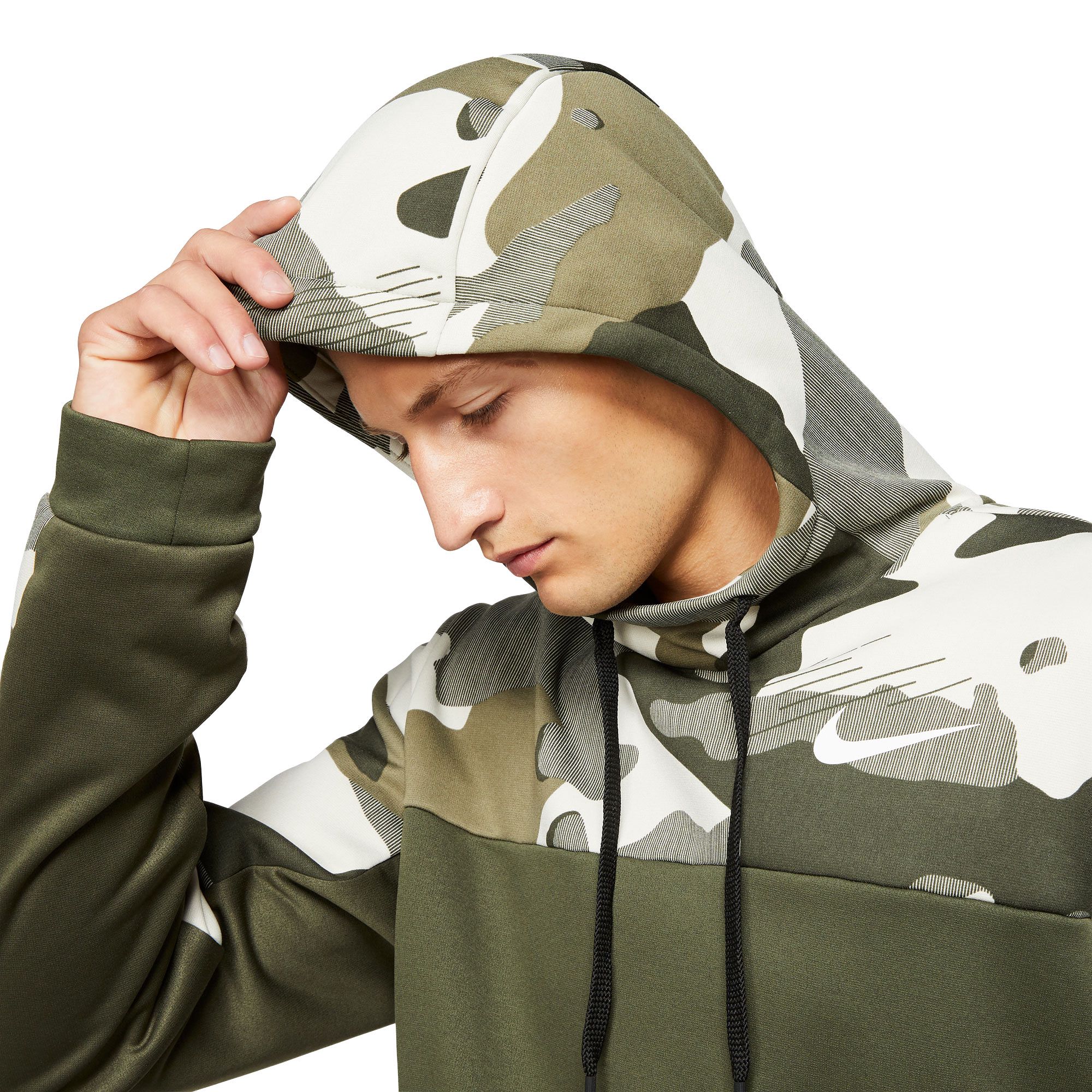 Sudadera con Capucha de Training Nike Therma Kaki - Fútbol Factory