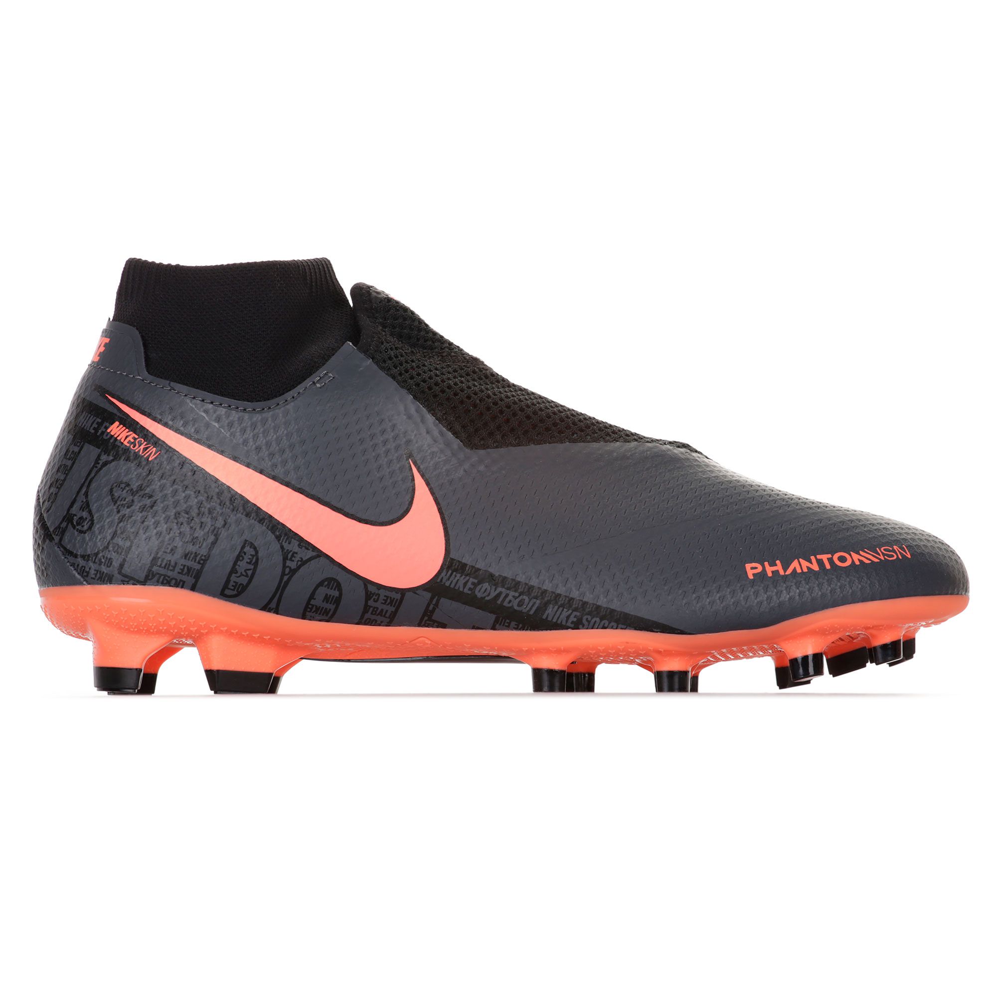 Botas de Futbol Phantom Vision Pro DF FG Negro Naranja