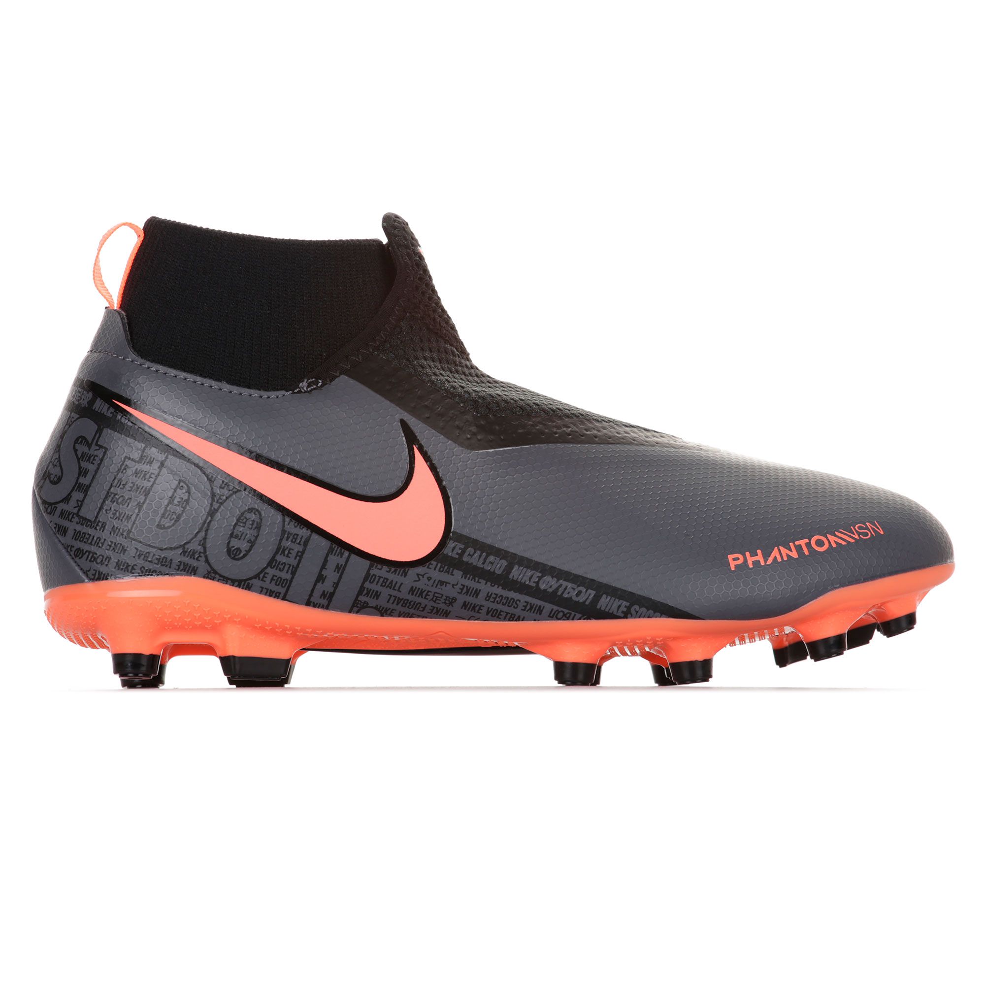 Botas de Fútbol Phantom Vision Academy DF FG/MG Junior Negro Naranja - Fútbol Factory