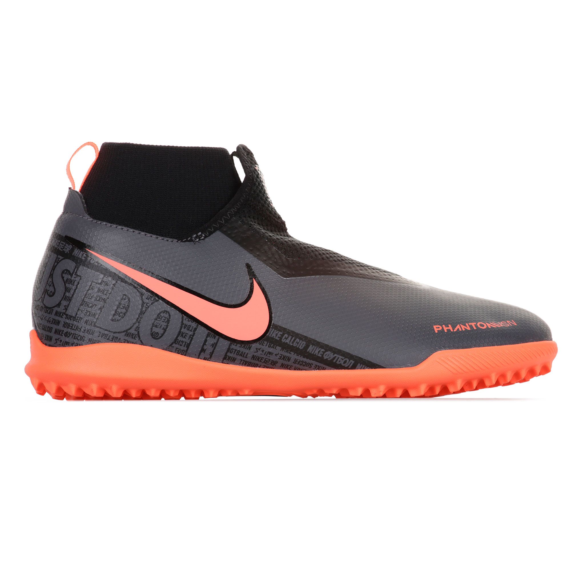 Botas de Fútbol Phantom Vision Academy DF Multitaco Junior Negro Naranja - Fútbol Factory
