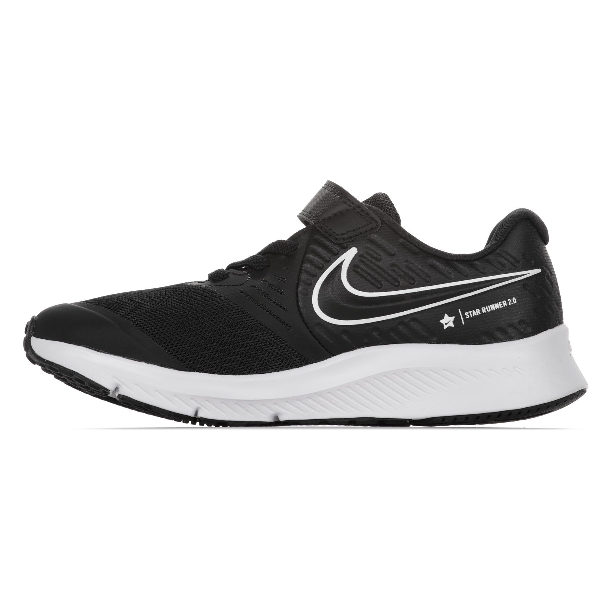 Zapatillas Star Runner 2 Velcro Junior Negro - Fútbol Factory