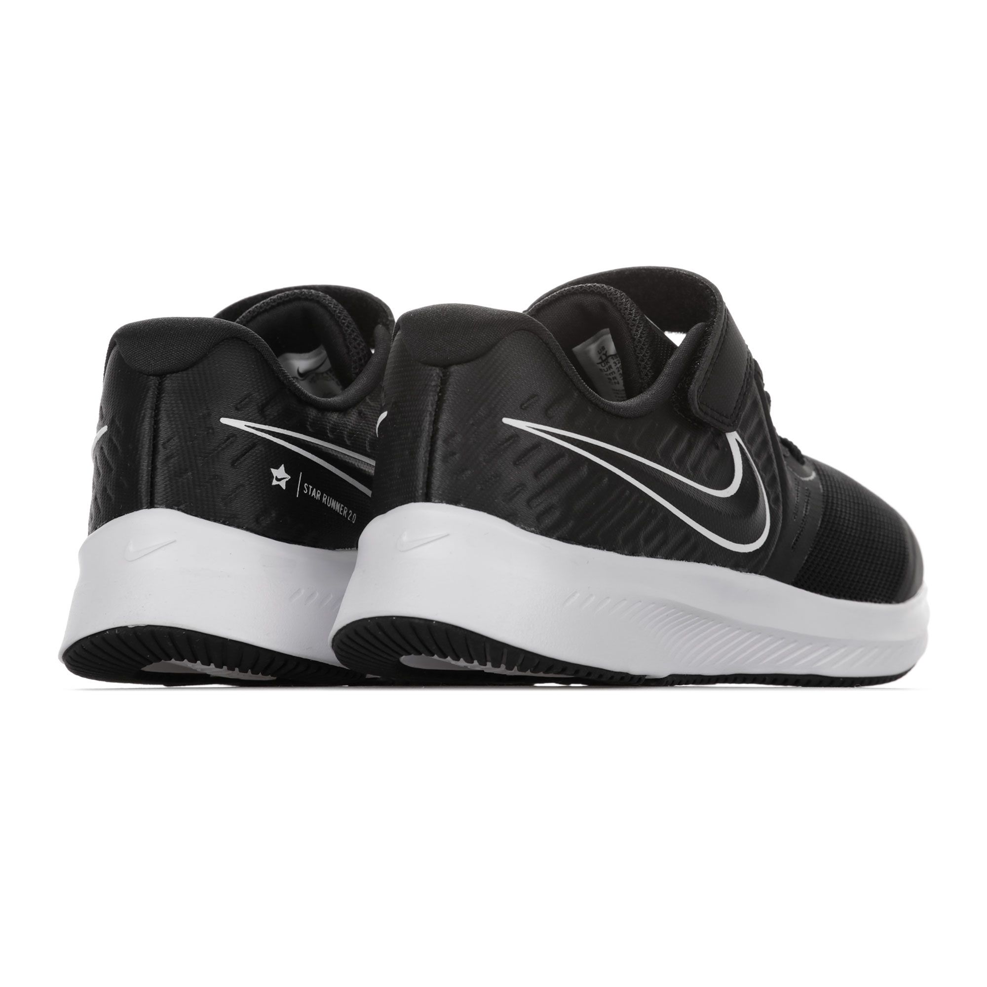 Zapatillas Star Runner 2 Velcro Junior Negro - Fútbol Factory
