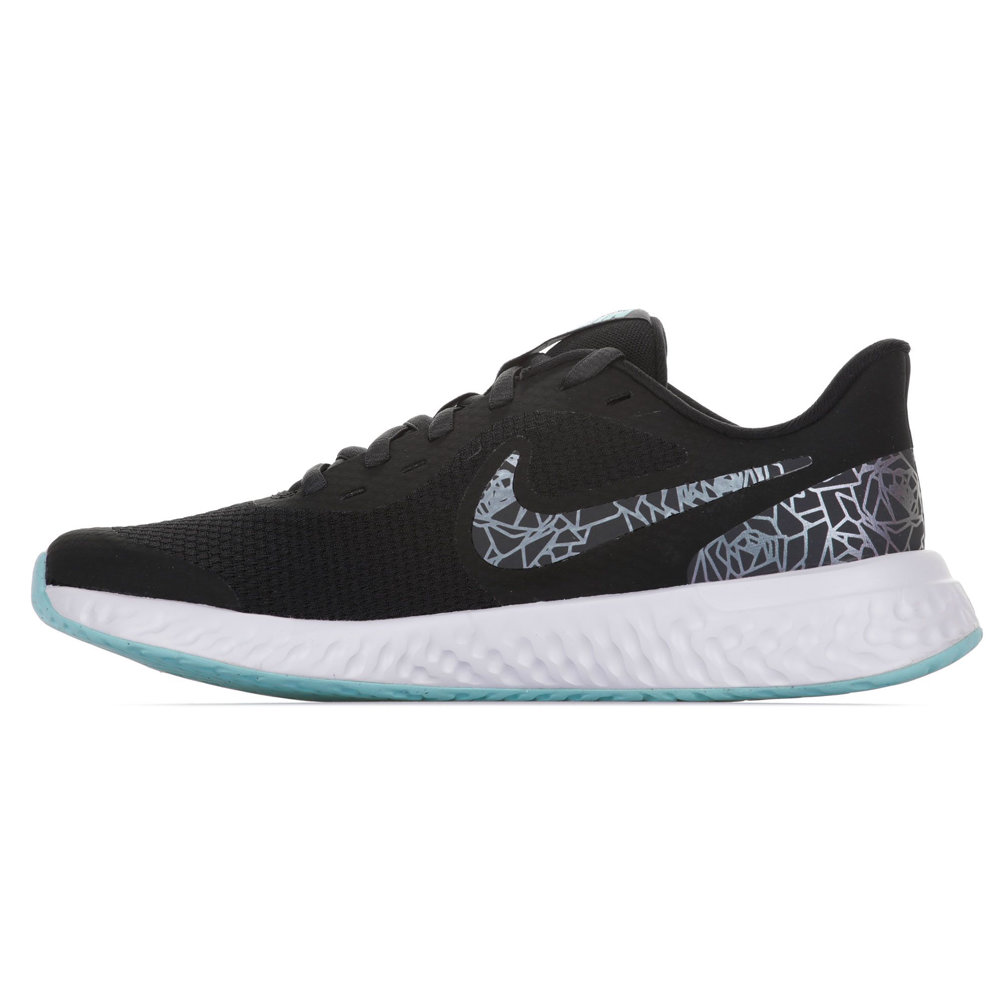 Zapatillas de Running Revolution 5 Rebel Velcro Infantil Negro - Fútbol Factory