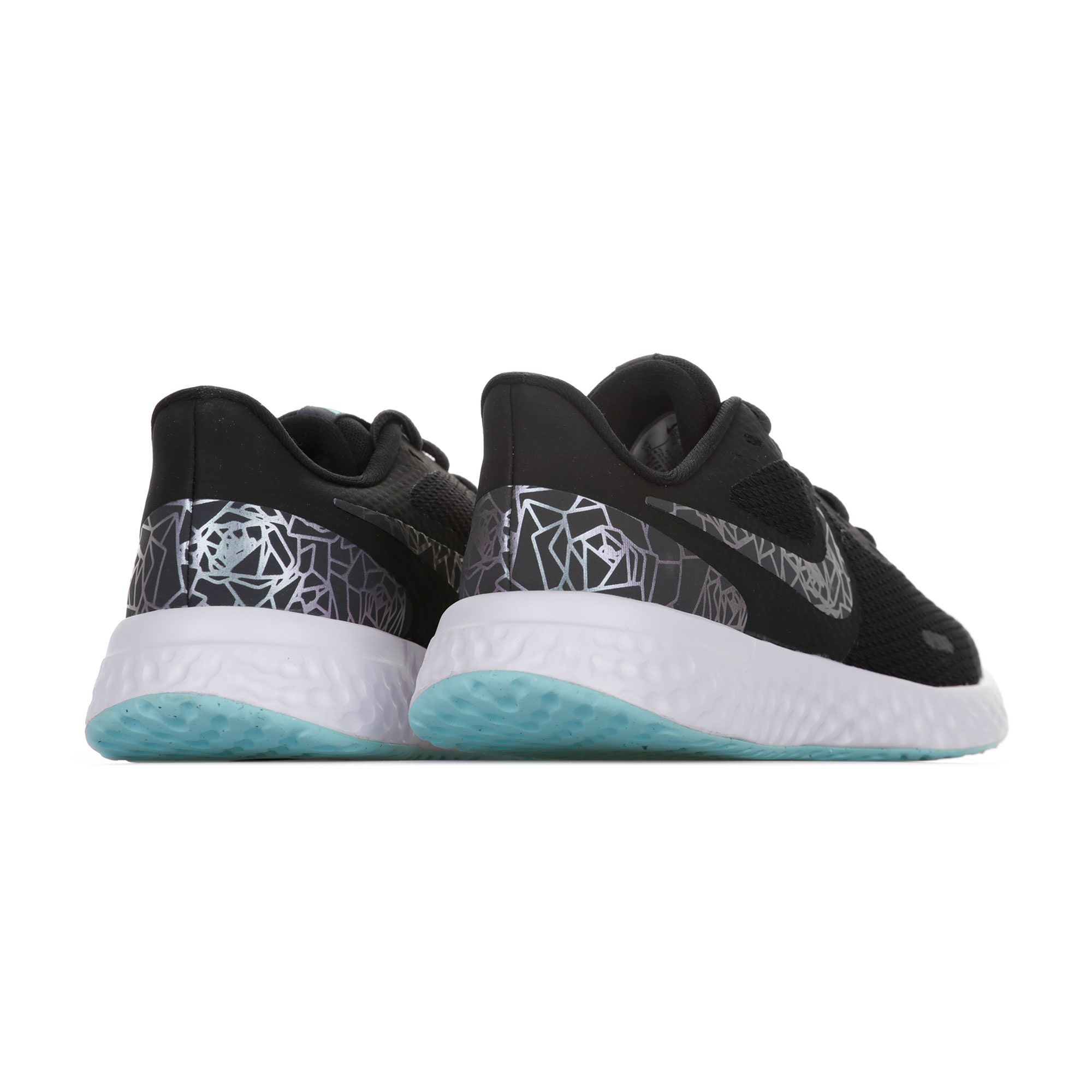 Zapatillas de Running Revolution 5 Rebel Velcro Infantil Negro - Fútbol Factory