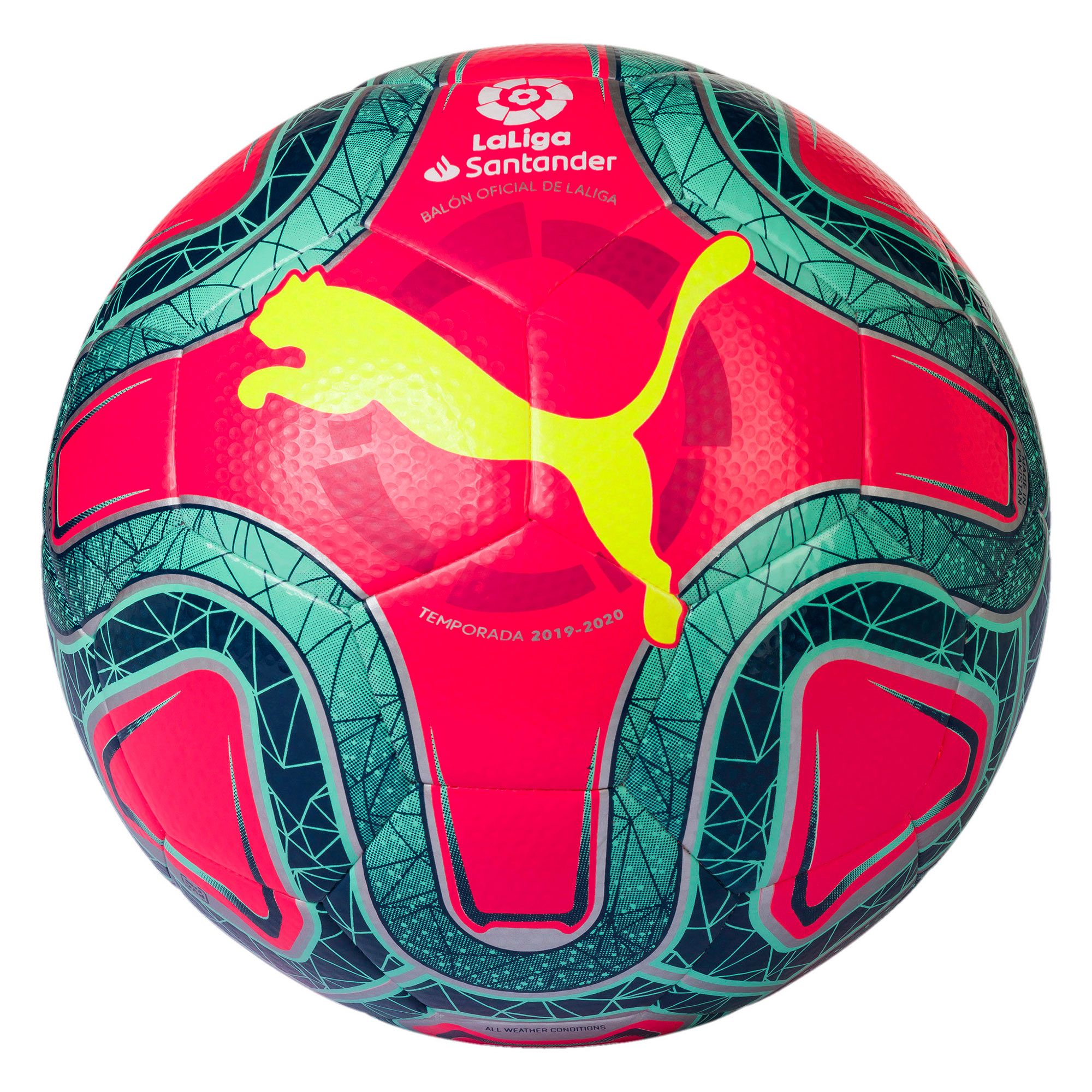 Balón de Fútbol 7 Puma Hybrid La Liga 2019/2020 Rosa - Fútbol Factory
