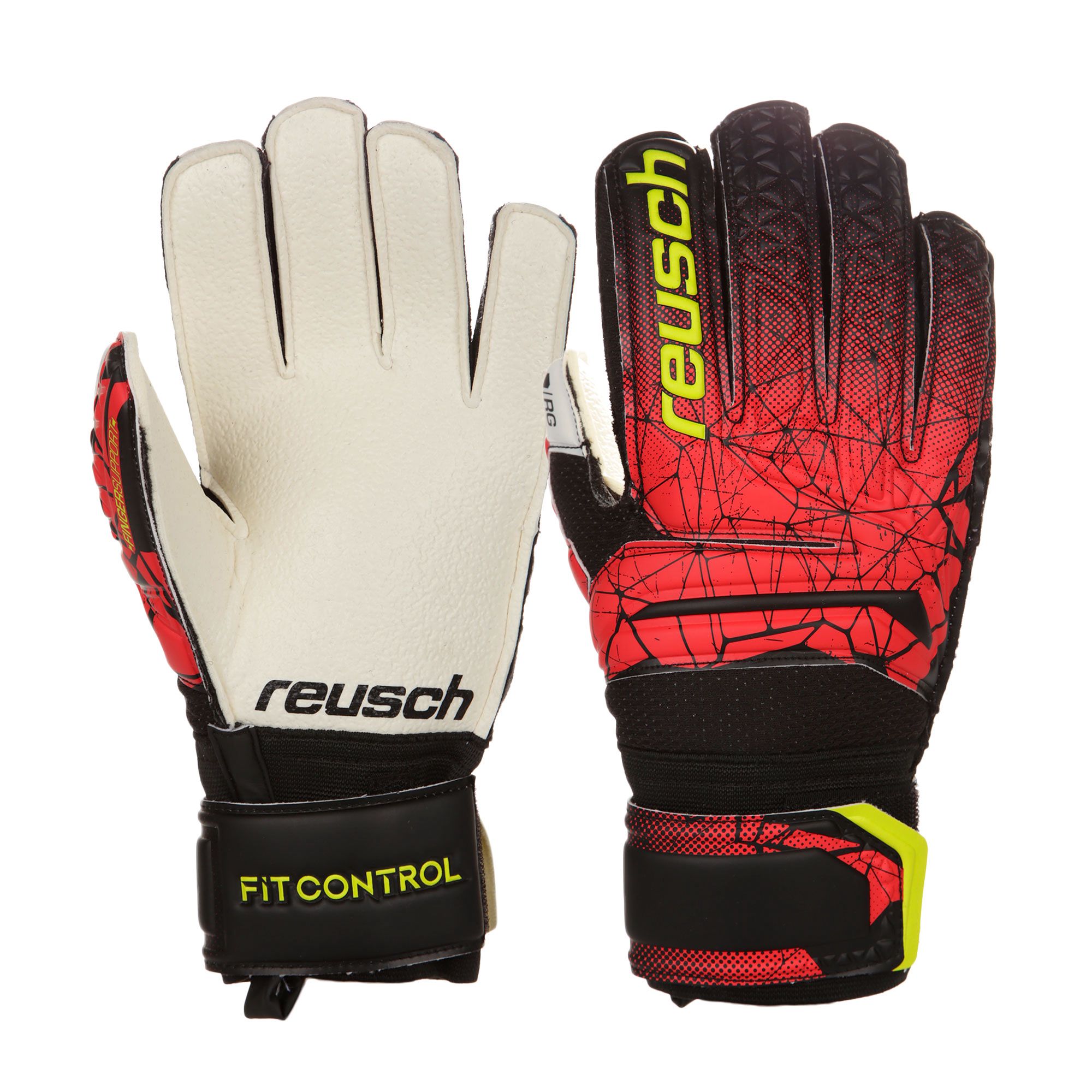 Guantes Fit Control RG Finger Support Rojo - Fútbol Factory