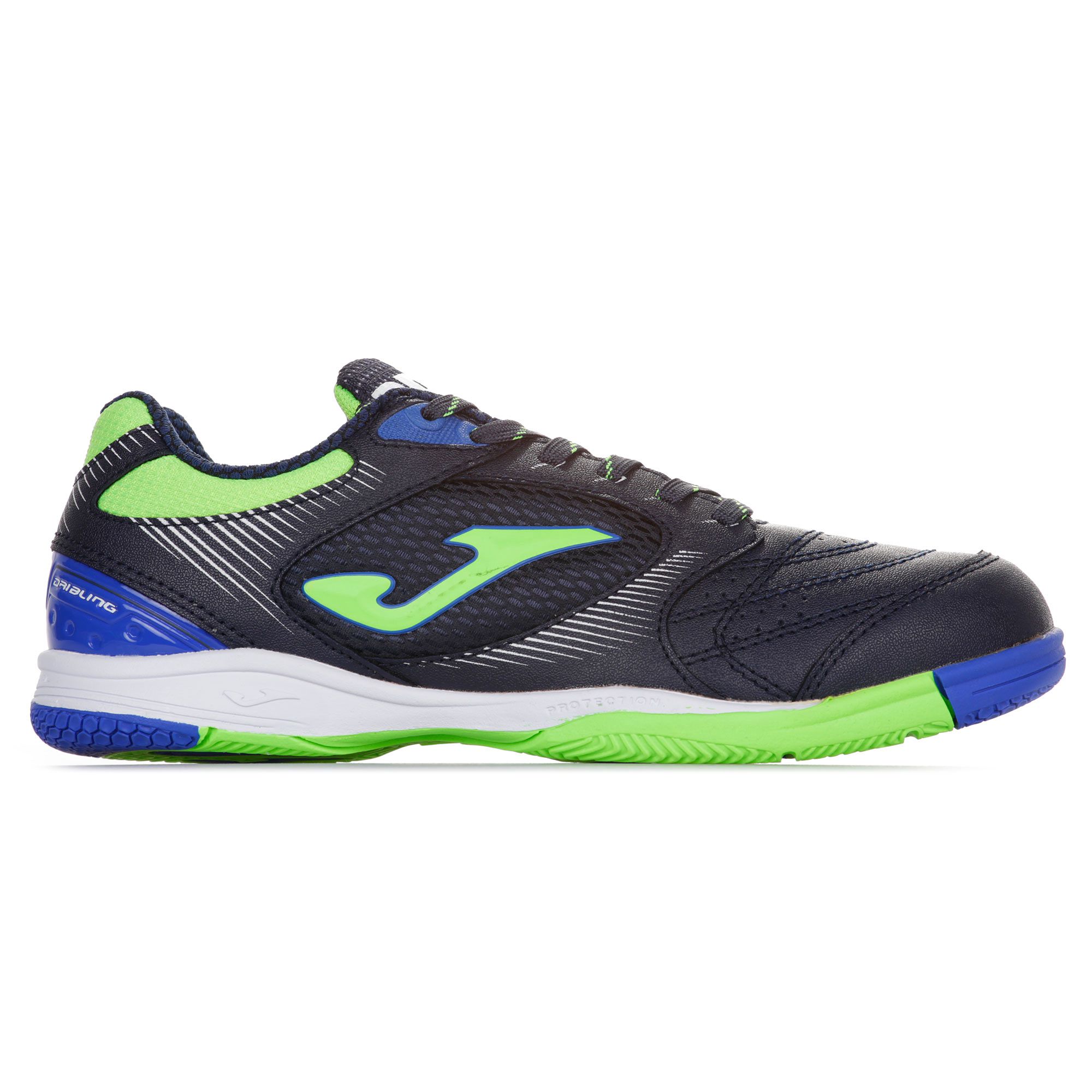 Zapatillas de Fútbol Sala Dribling IN Junior Marino Verde - Fútbol Factory
