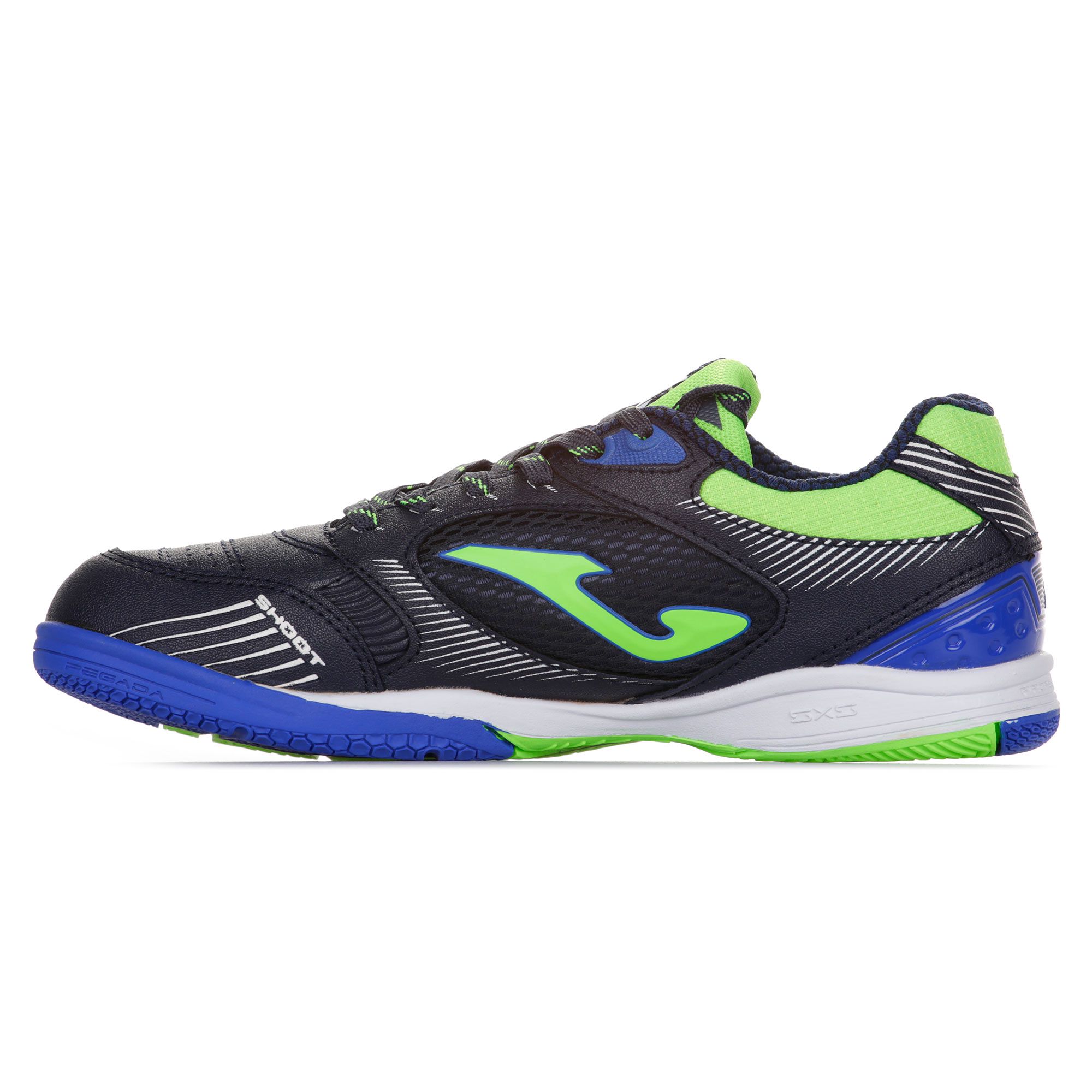 Zapatillas de Fútbol Sala Dribling IN Junior Marino Verde - Fútbol Factory