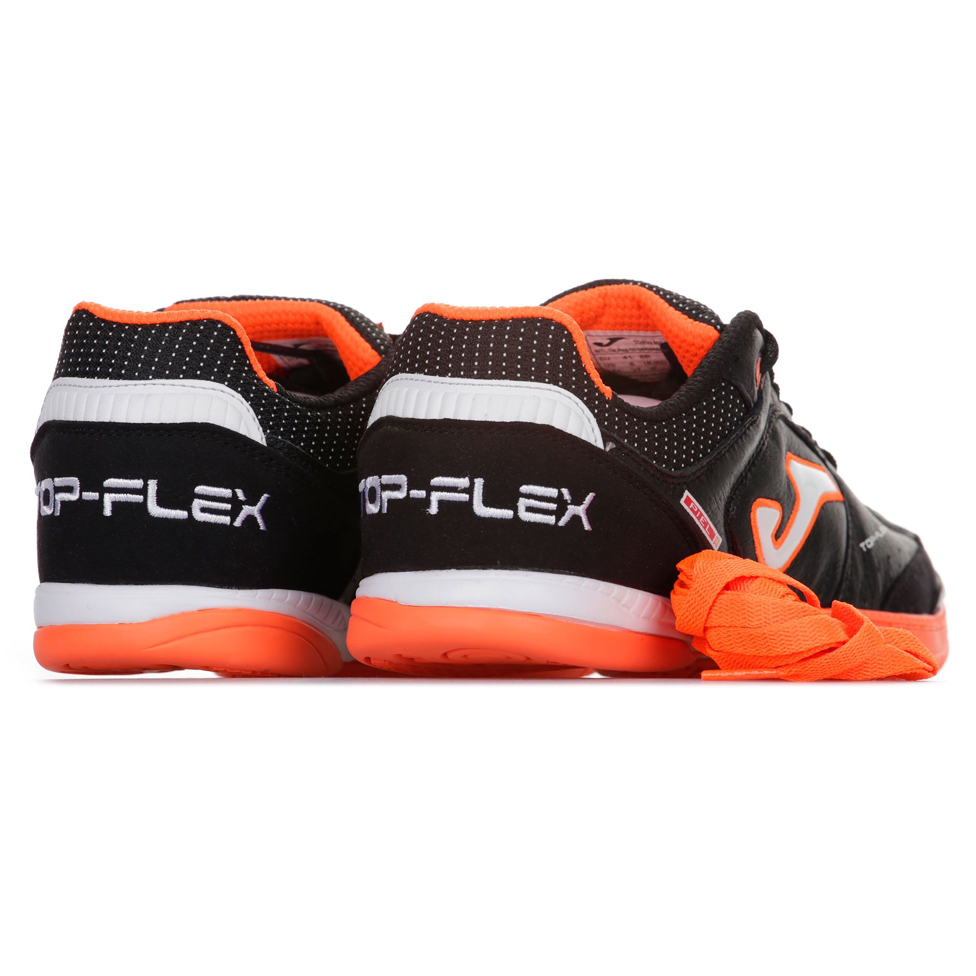 Zapatillas de Fútbol Sala Top Flex IN Negro Naranja - Fútbol Factory