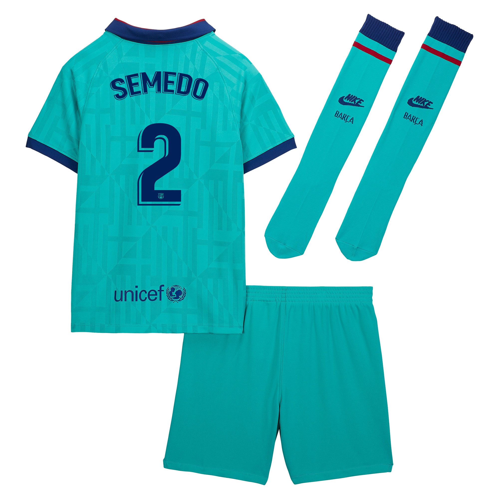 Conjunto 3ª FC Barcelona 2019/2020 Infantil Verde Semedo - Fútbol Factory