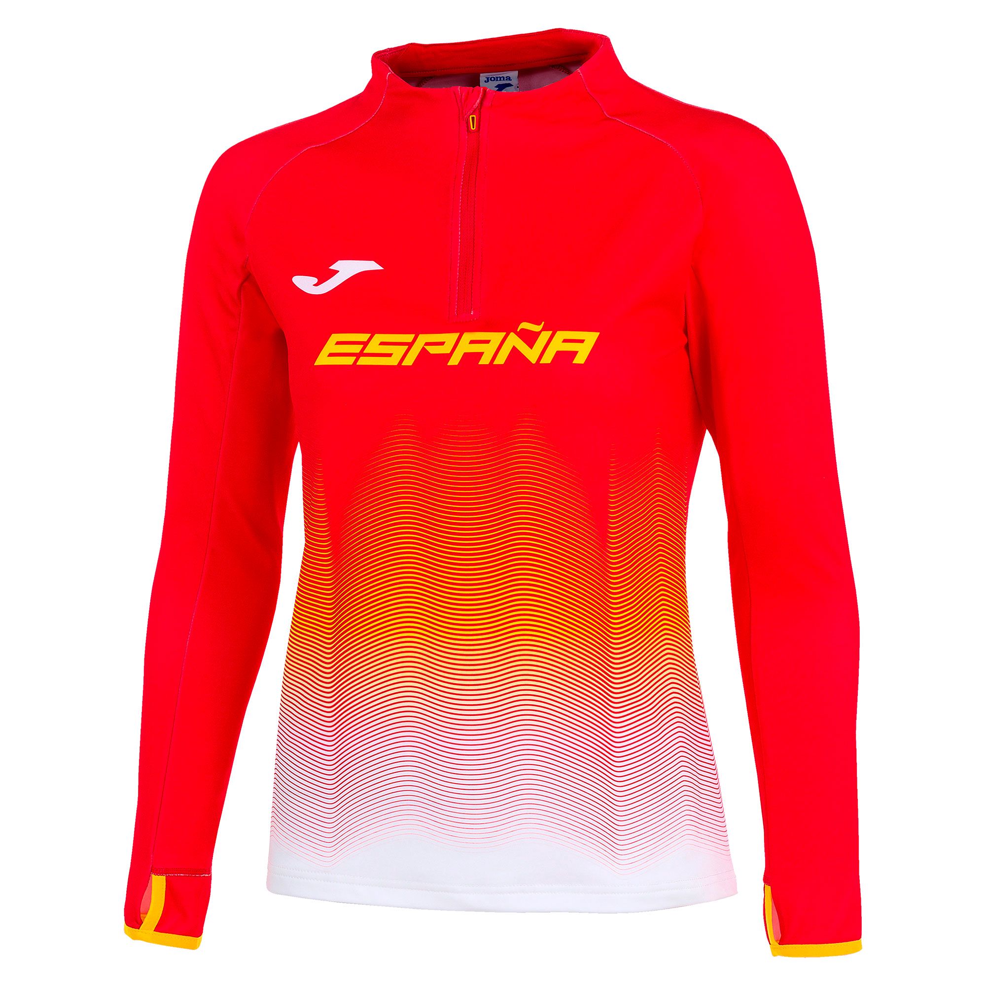 Sudadera 1/4 de Running RFEA Mujer Rojo - Fútbol Factory