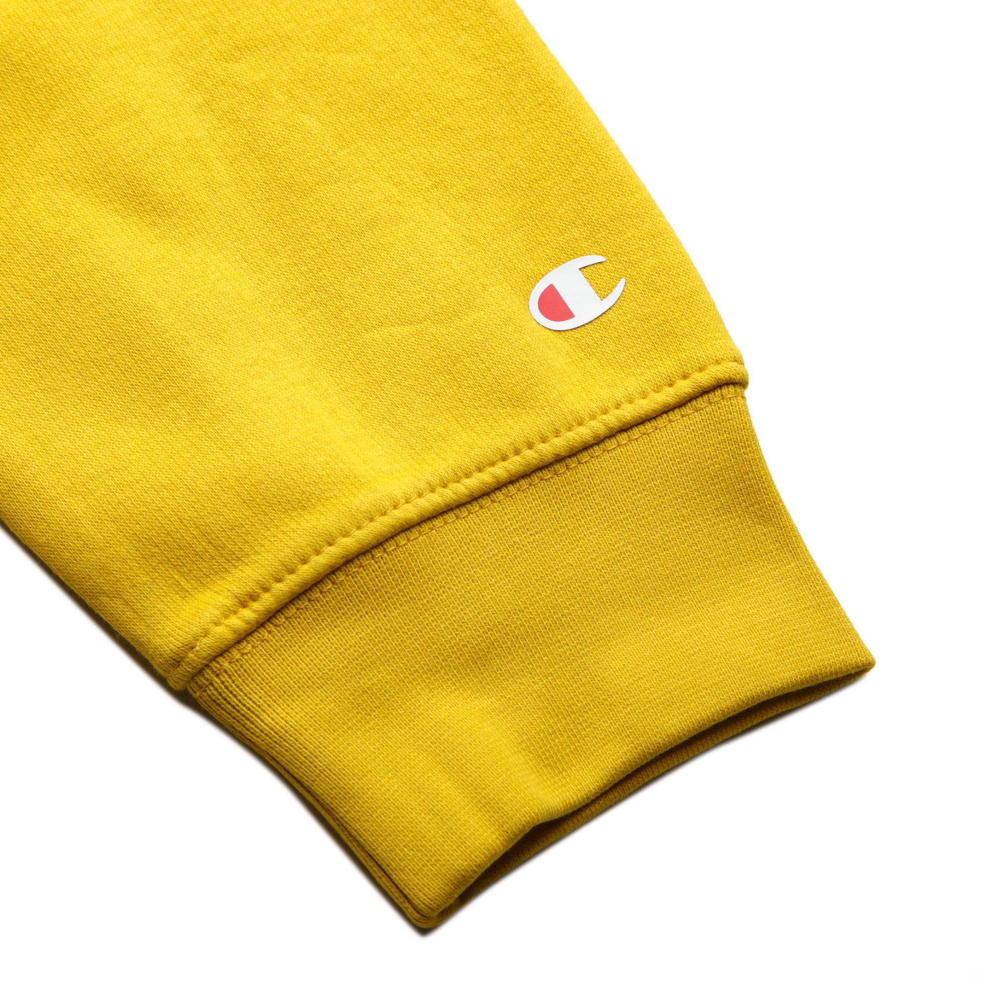 Reverse Weave Champion Sweater Gelb Letra Skechers Uno Zapatos