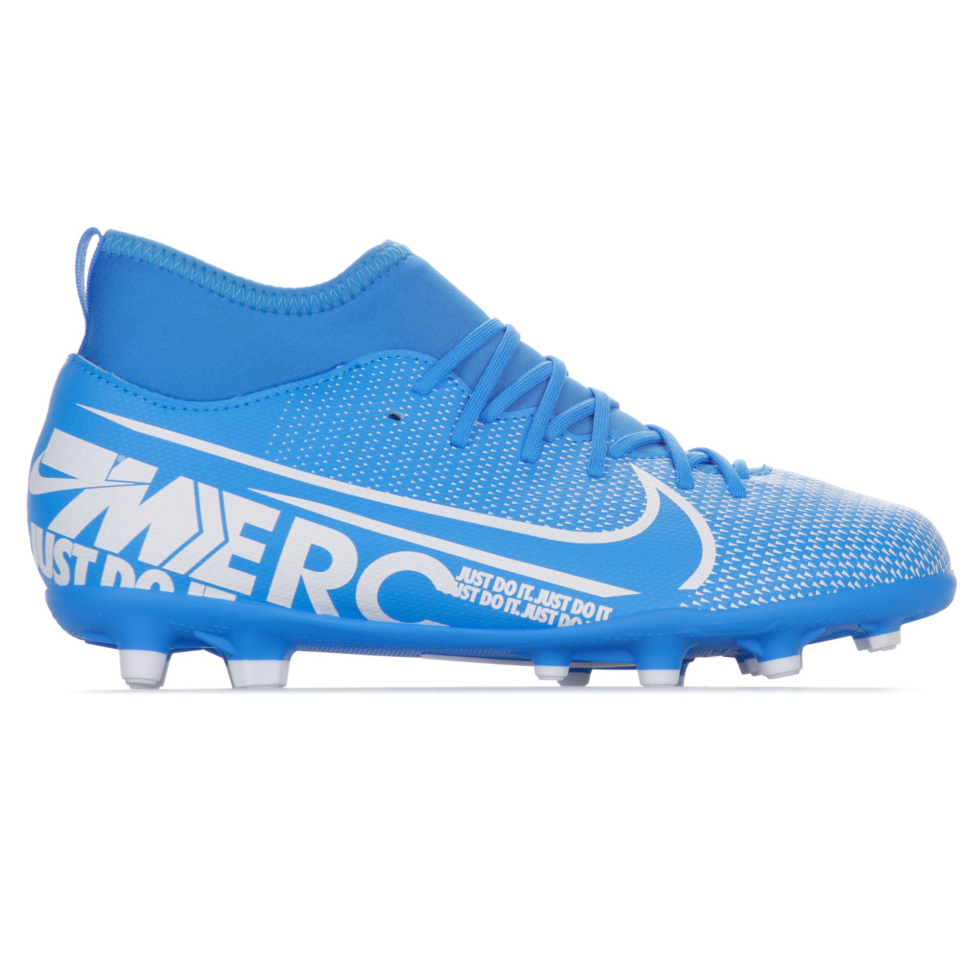 Botas de Fútbol Mercurial Superfly 7 Club FG/MG Junior Azul Blanco - Fútbol Factory