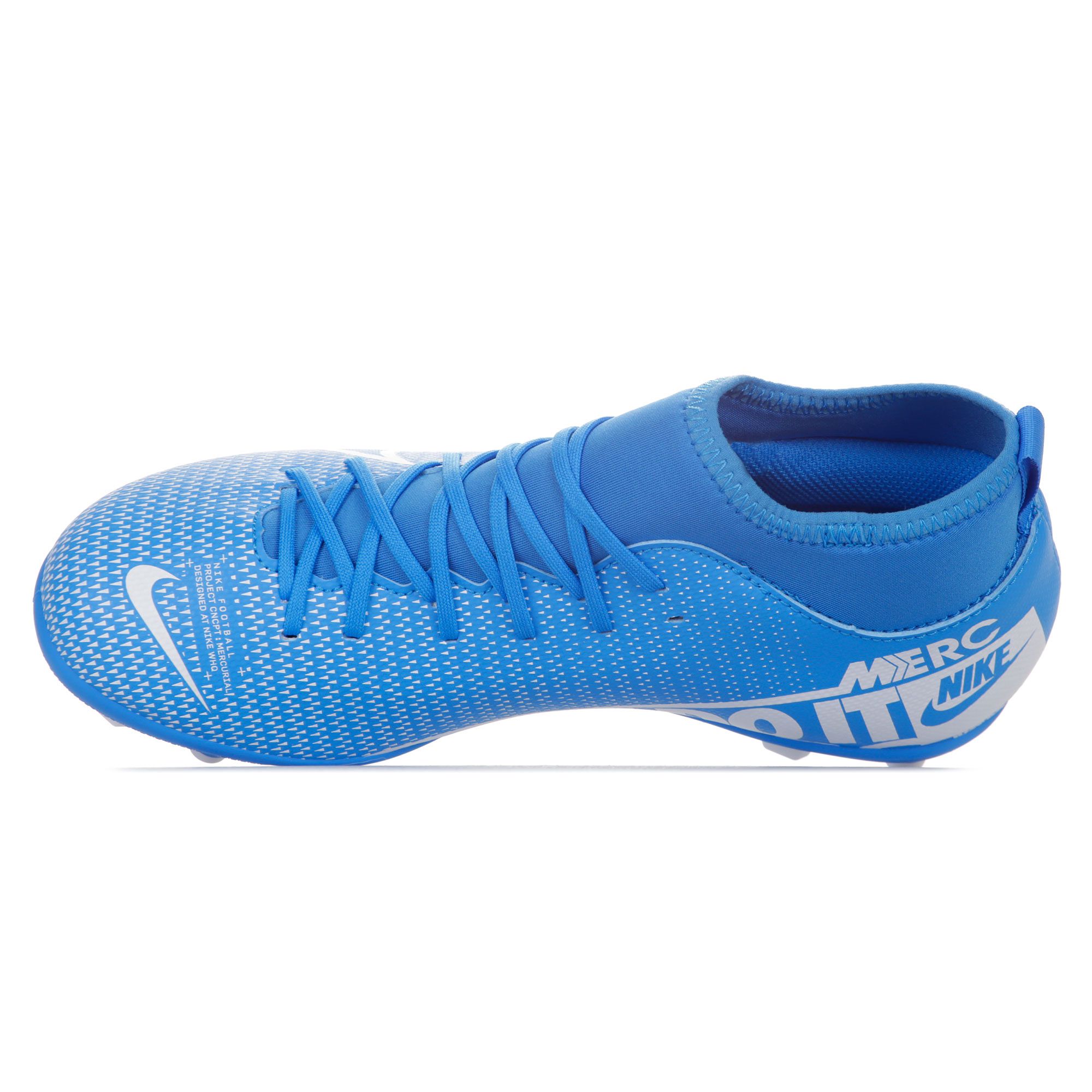 Botas de Fútbol Mercurial Superfly 7 Club FG/MG Junior Azul Blanco - Fútbol Factory