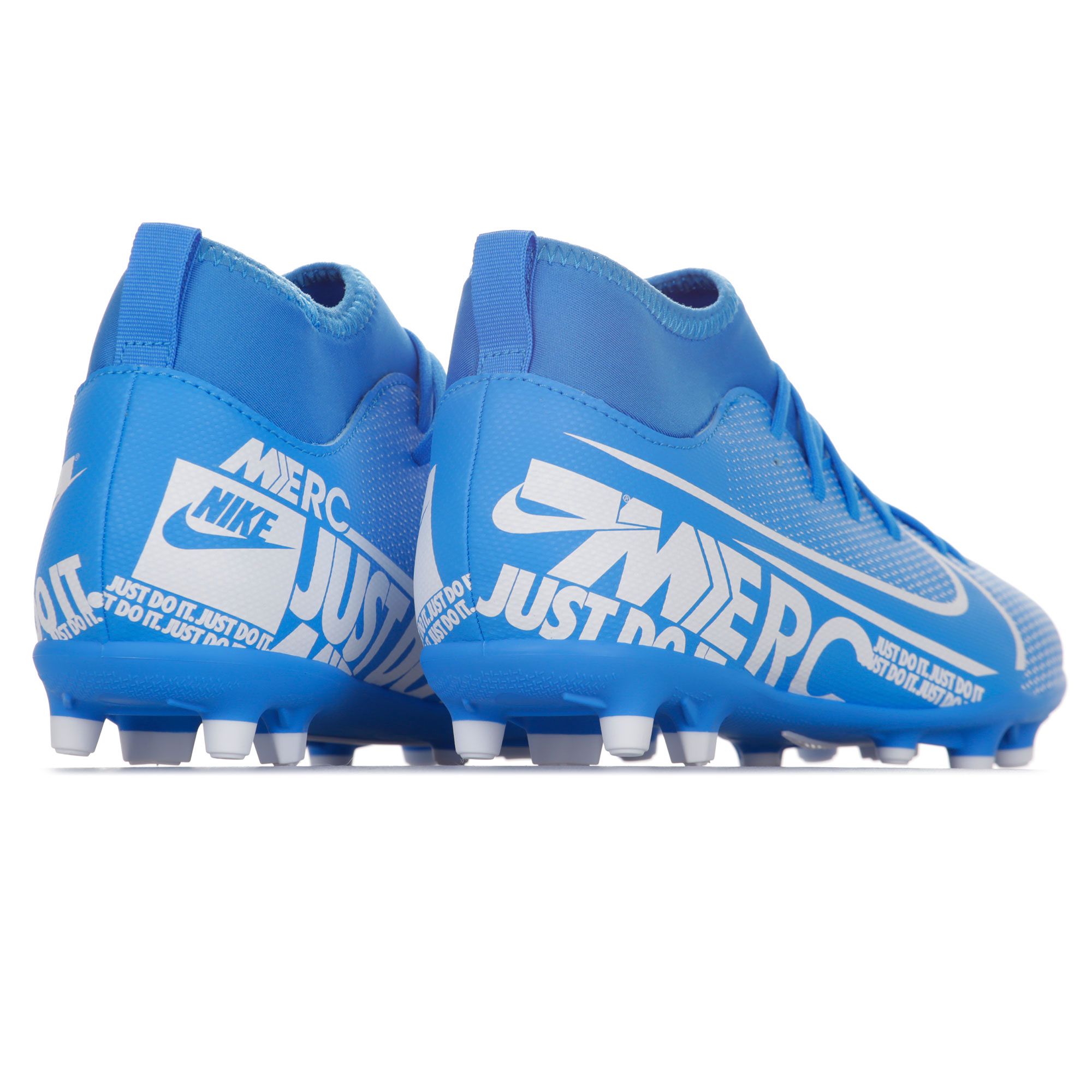 Botas de Fútbol Mercurial Superfly 7 Club FG/MG Junior Azul Blanco - Fútbol Factory