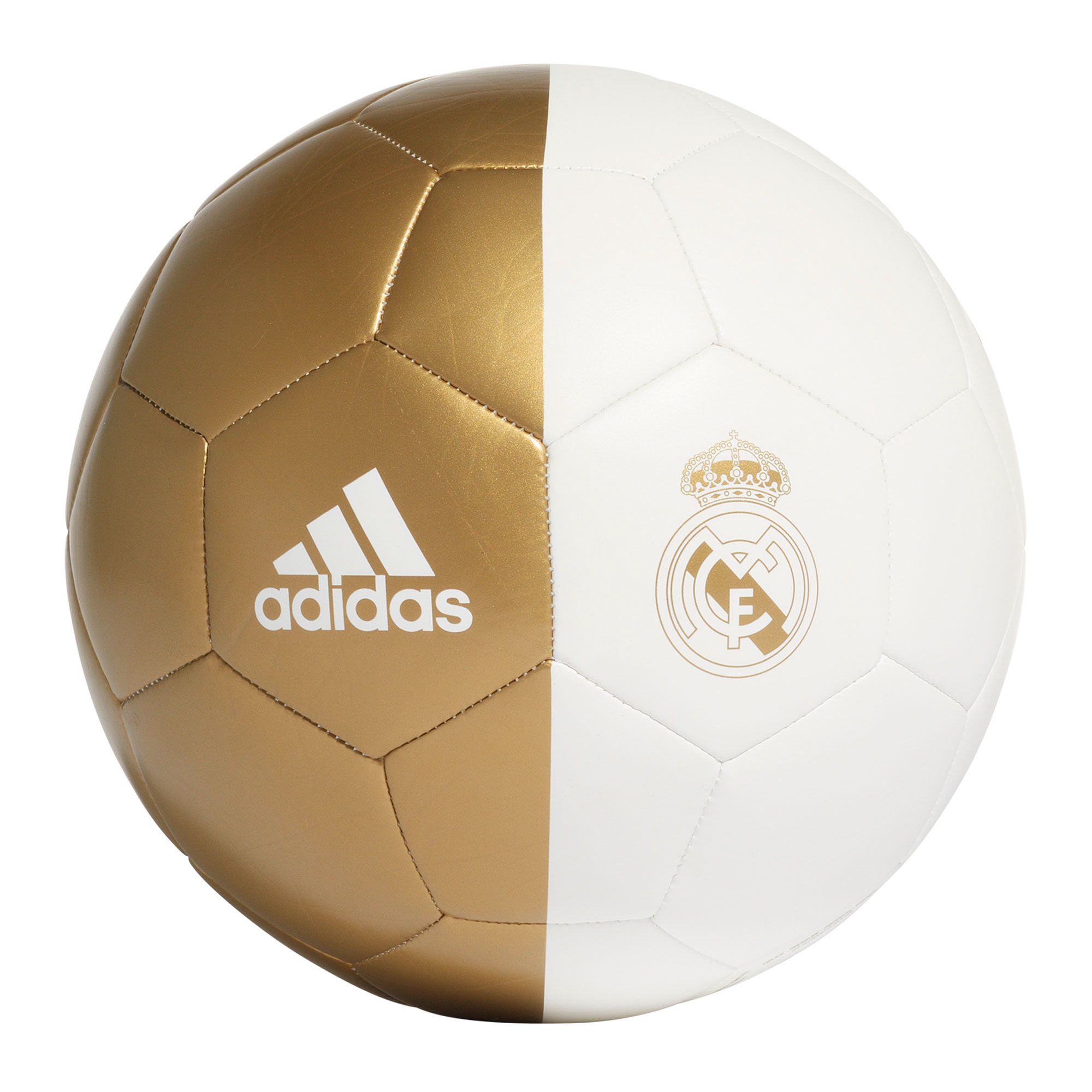 Balón de Fútbol 11 Real Madrid 2019/2020 Capitano Blanco Dorado - Fútbol Factory