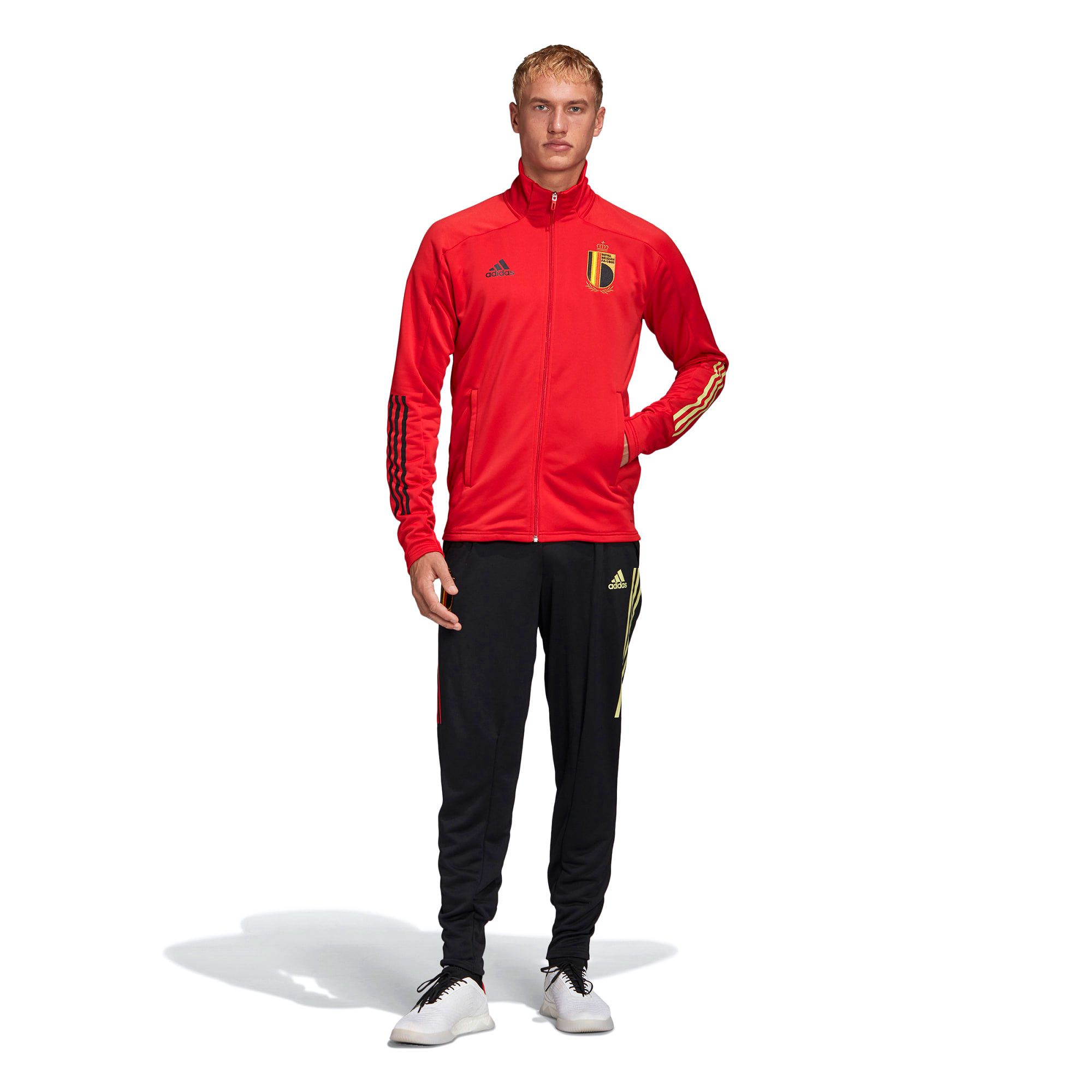 Chándal de Paseo Bélgica EURO 2020 Rojo Negro - Fútbol Factory