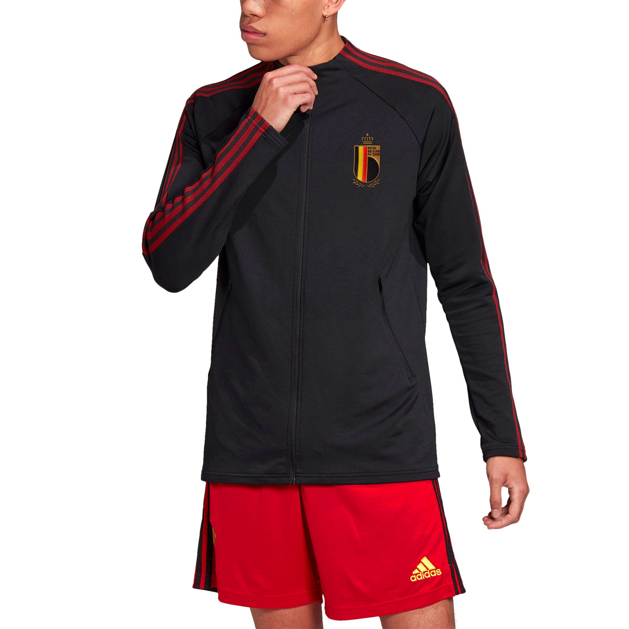 Chaqueta Pre-Match Bélgica Eurocopa 2021 Negro - Fútbol Factory
