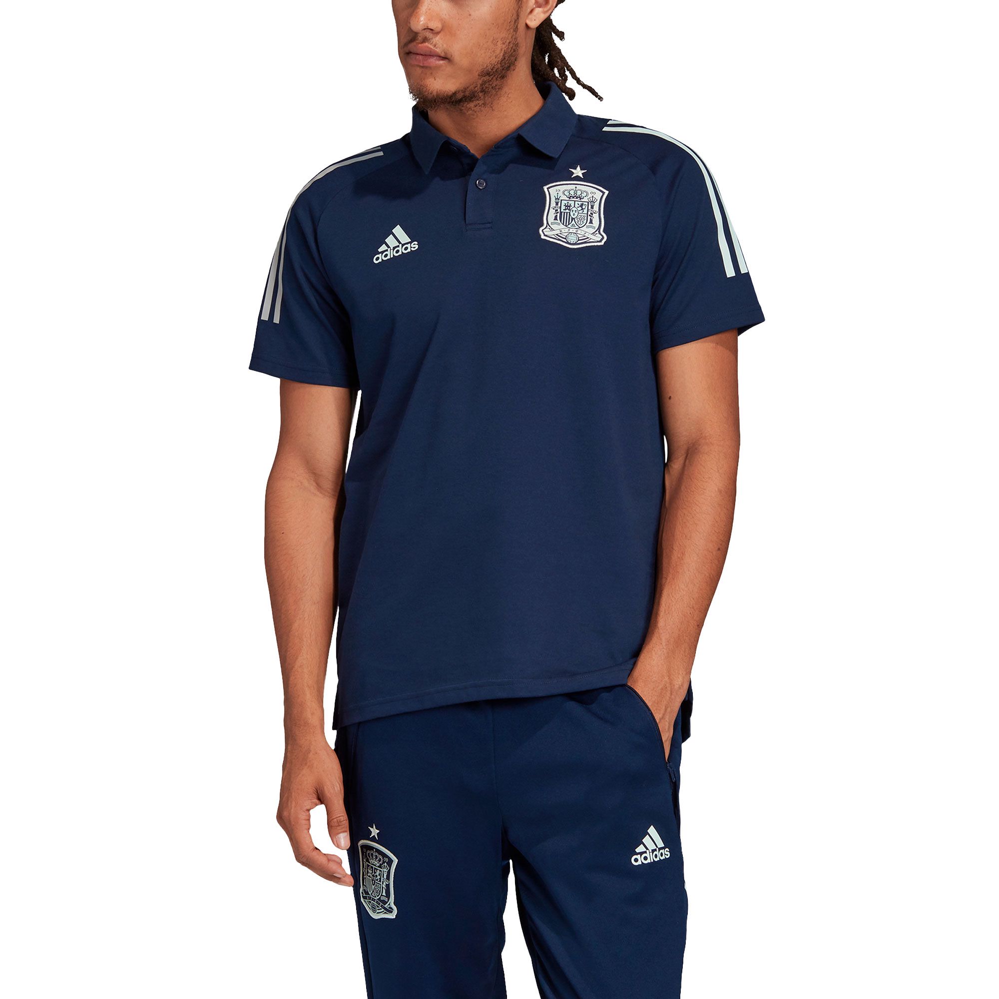 Polo Oficial de Paseo España Eurocopa 2021 Marino - Fútbol Factory