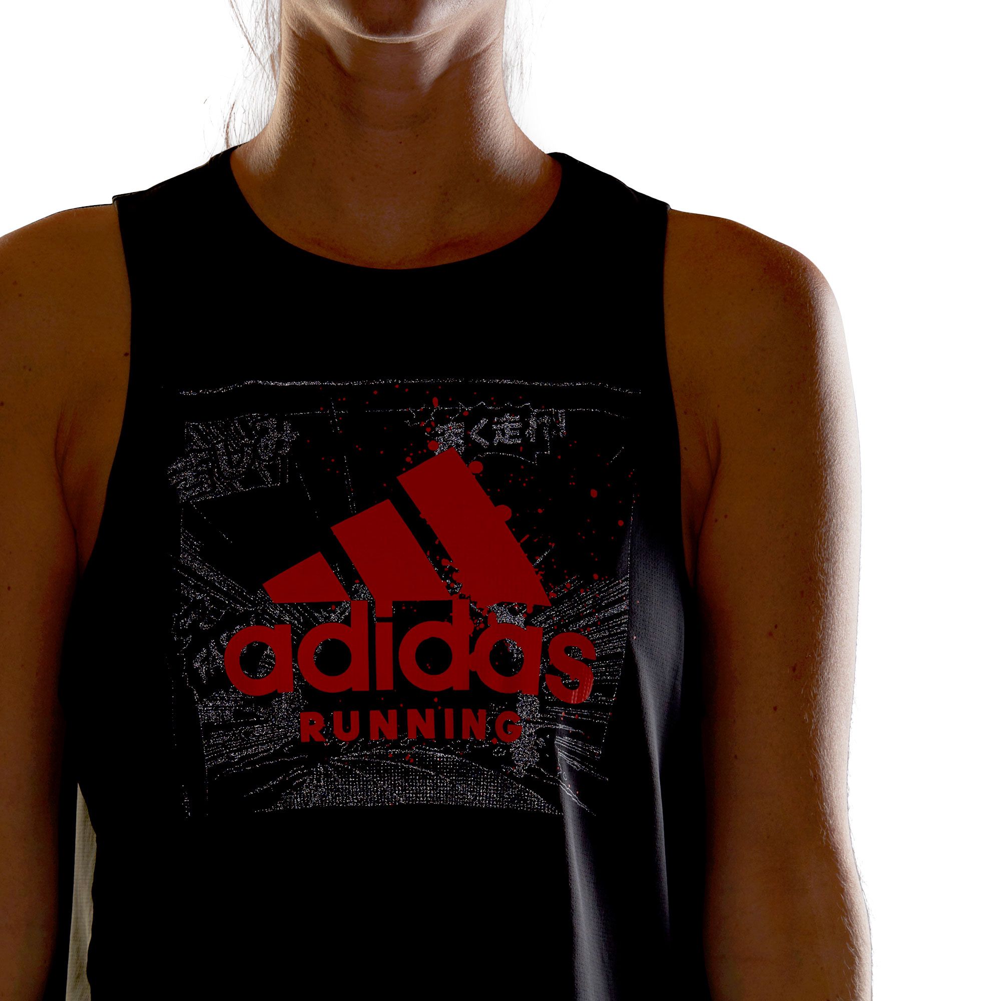 Camiseta de Running Fast Graphic Crop Mujer Negro - Fútbol Factory