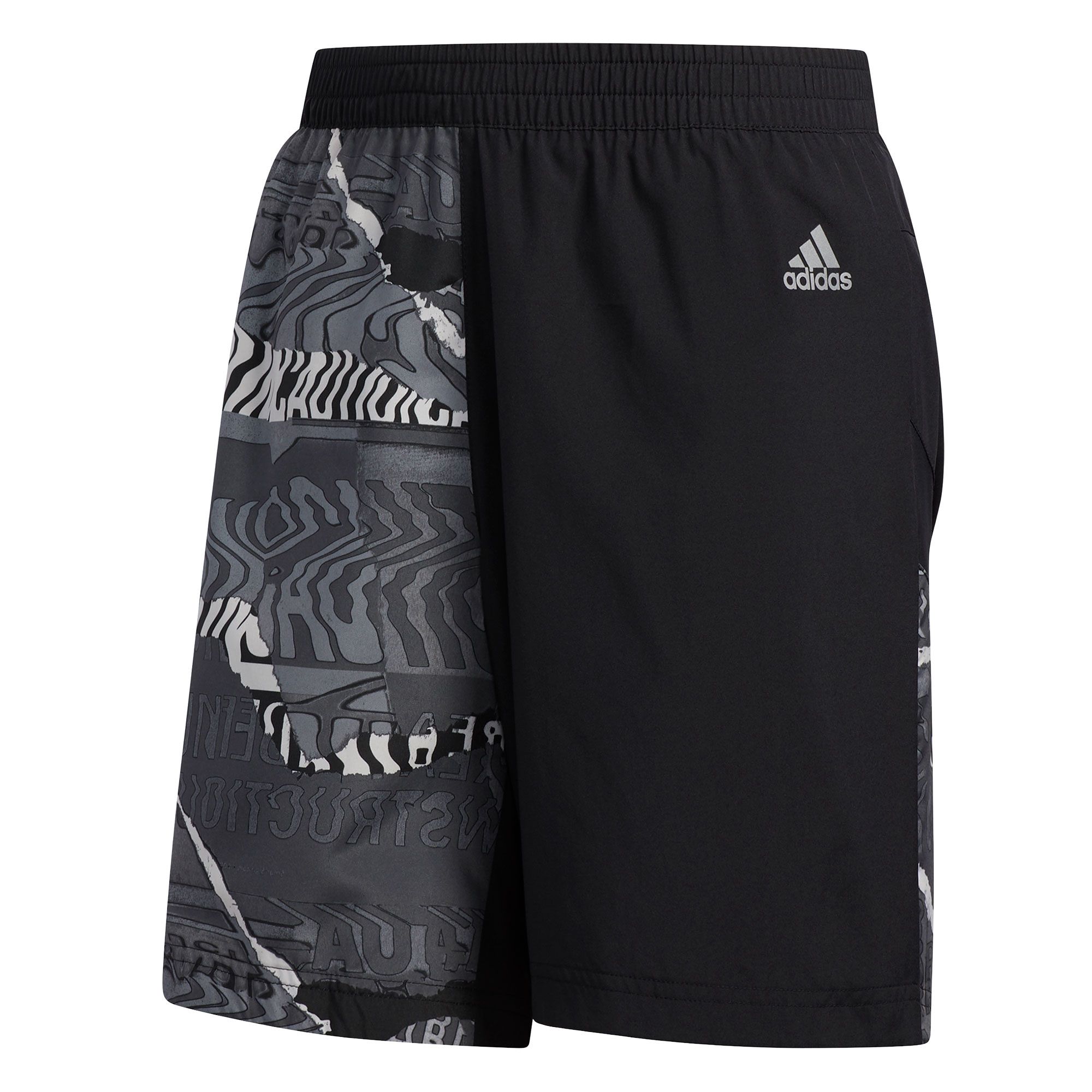 Pantalón Corto de Running Run It Graphic Negro - Fútbol Factory