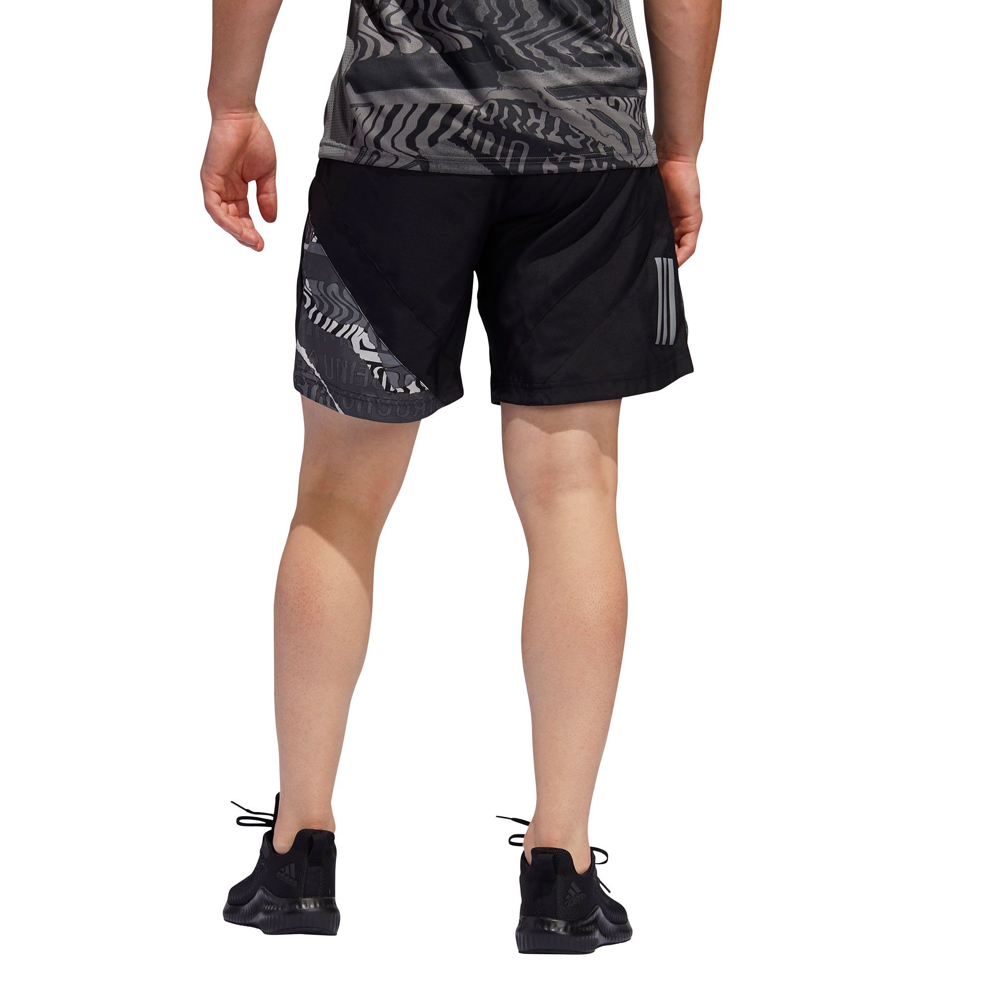 Pantalón Corto de Running Run It Graphic Negro - Fútbol Factory