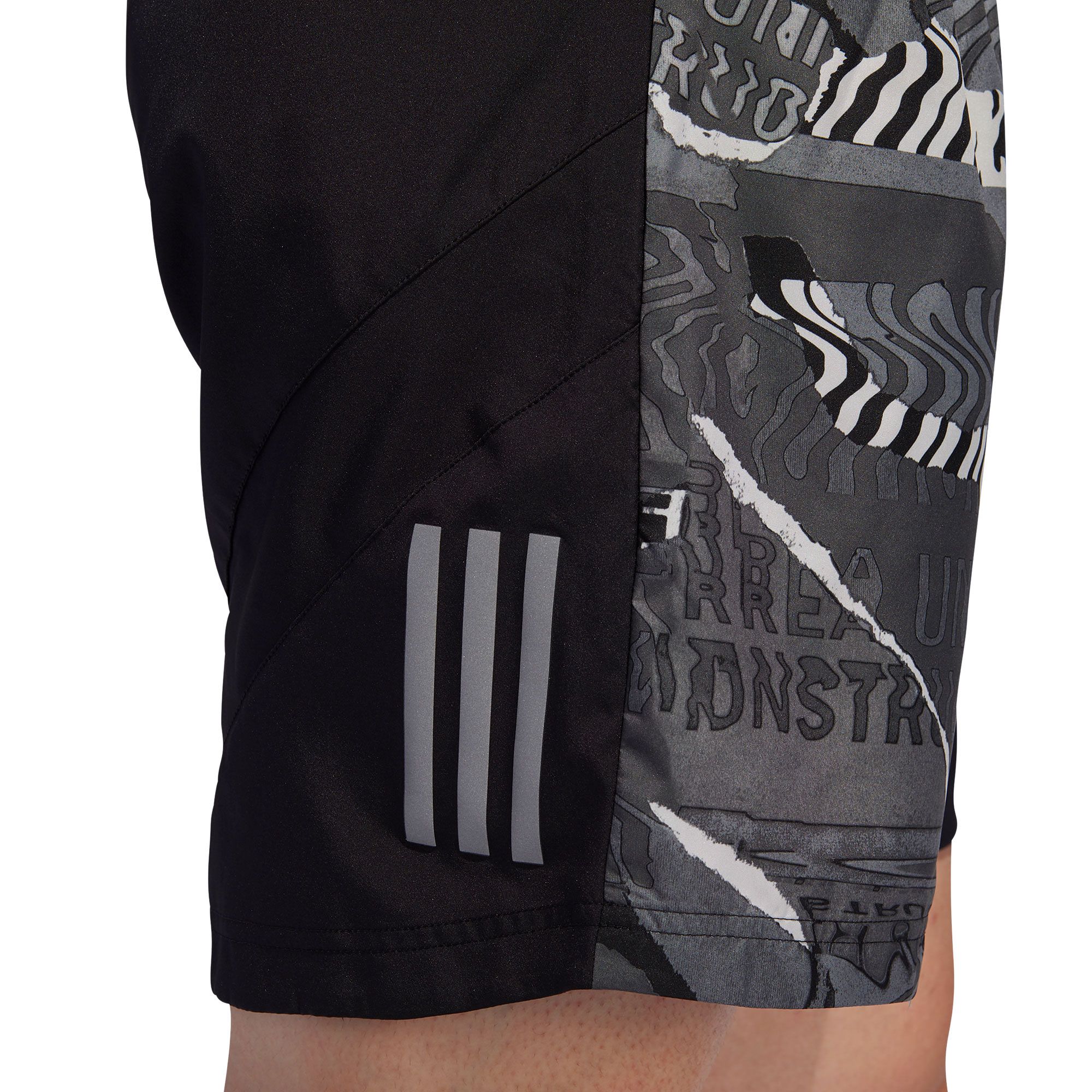 Pantalón Corto de Running Run It Graphic Negro - Fútbol Factory