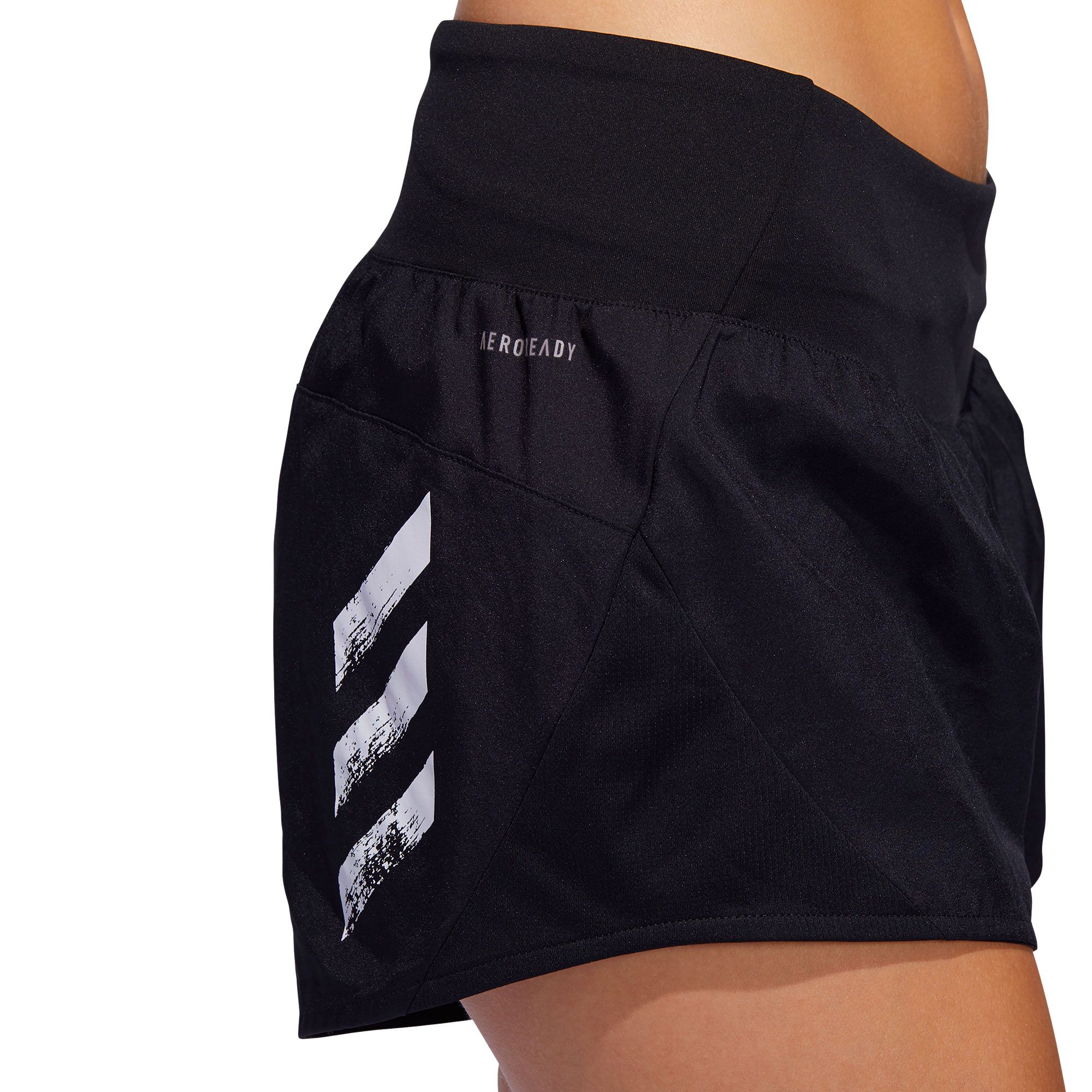 Pantalón Corto de Running Run It Tres Bandas Mujer Negro - Fútbol Factory