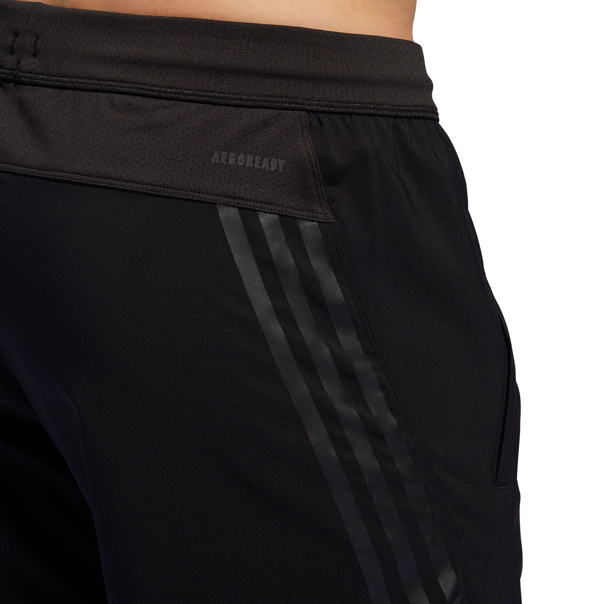 Pantalón Corto de Training AEROREADY 8 Tres Bandas Negro - Fútbol Factory