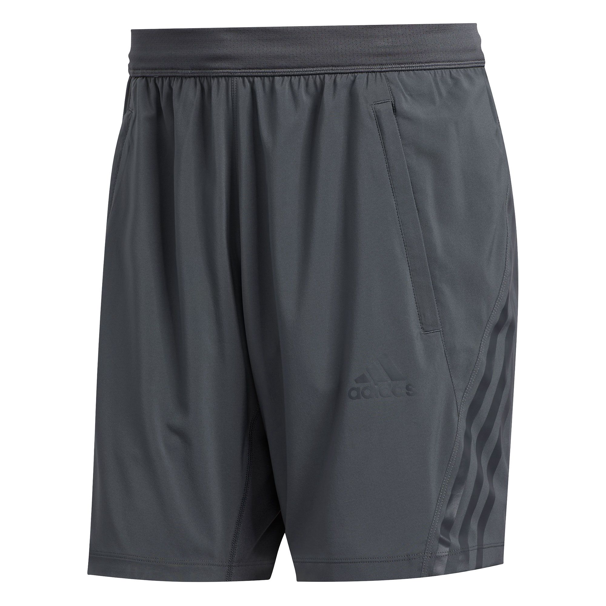 Pantalón Corto de Training Aeroready 8 Tres Bandas Gris - Fútbol Factory