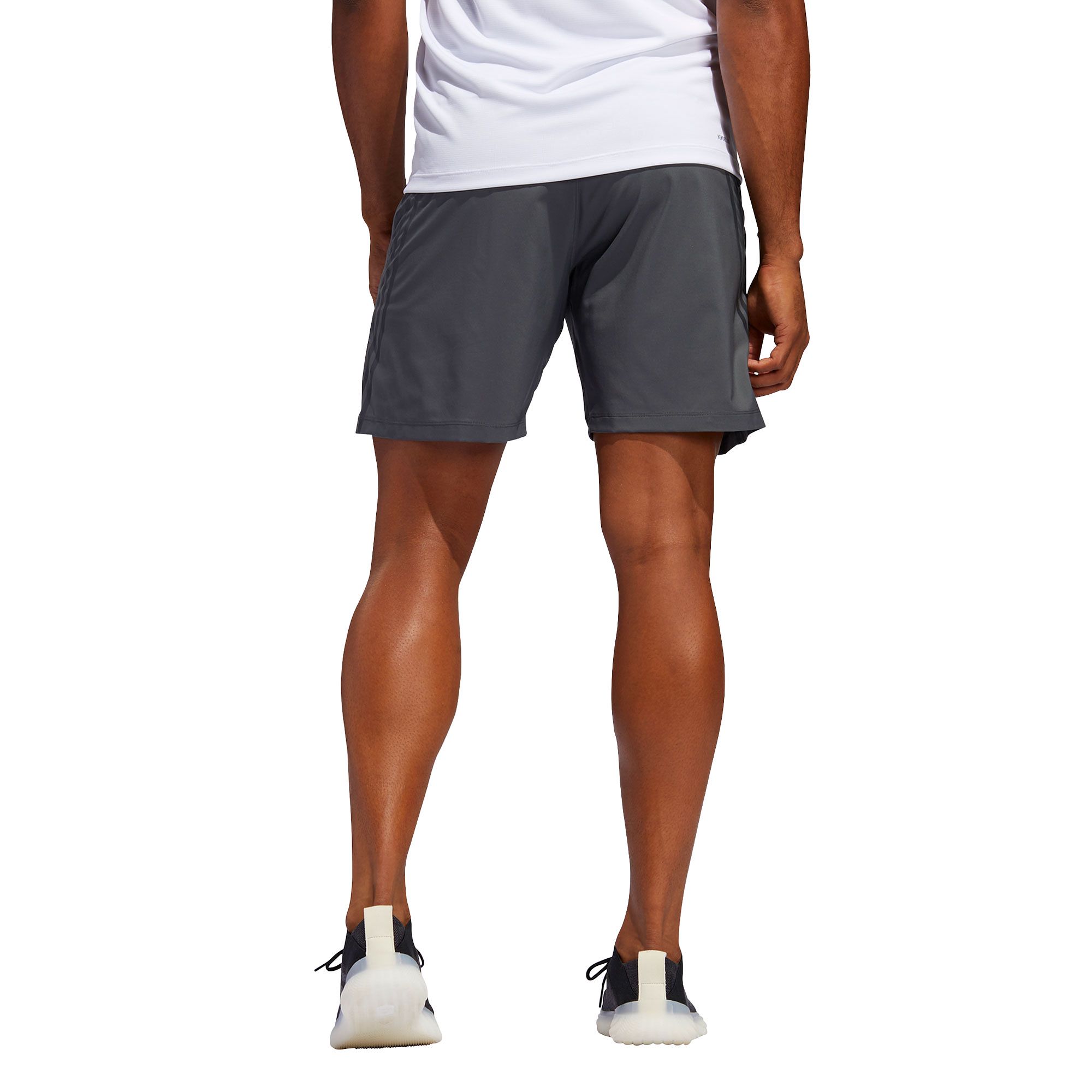 Pantalón Corto de Training Aeroready 8 Tres Bandas Gris - Fútbol Factory