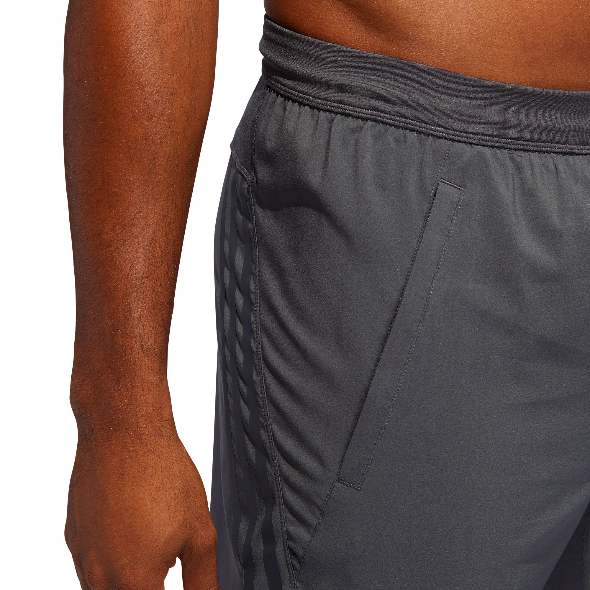 Pantalón Corto de Training Aeroready 8 Tres Bandas Gris - Fútbol Factory