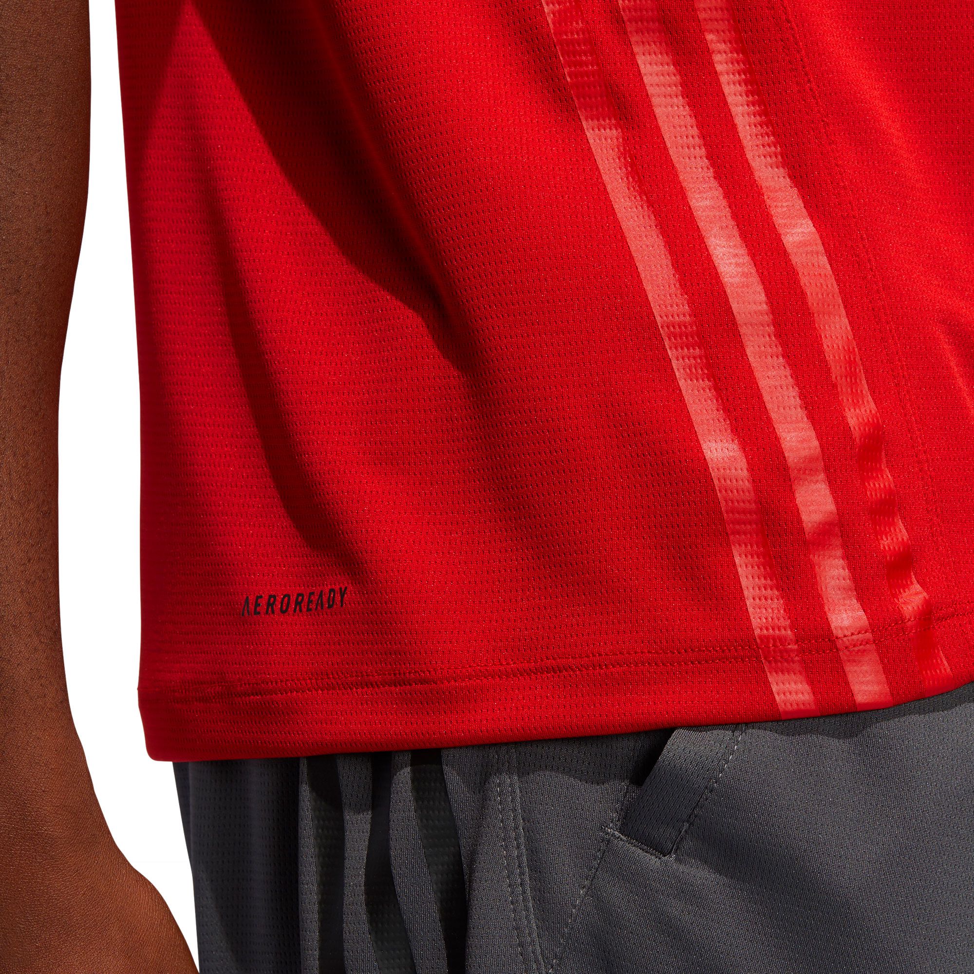 Camiseta de Training AEROREADY Tres Bandas Rojo - Fútbol Factory