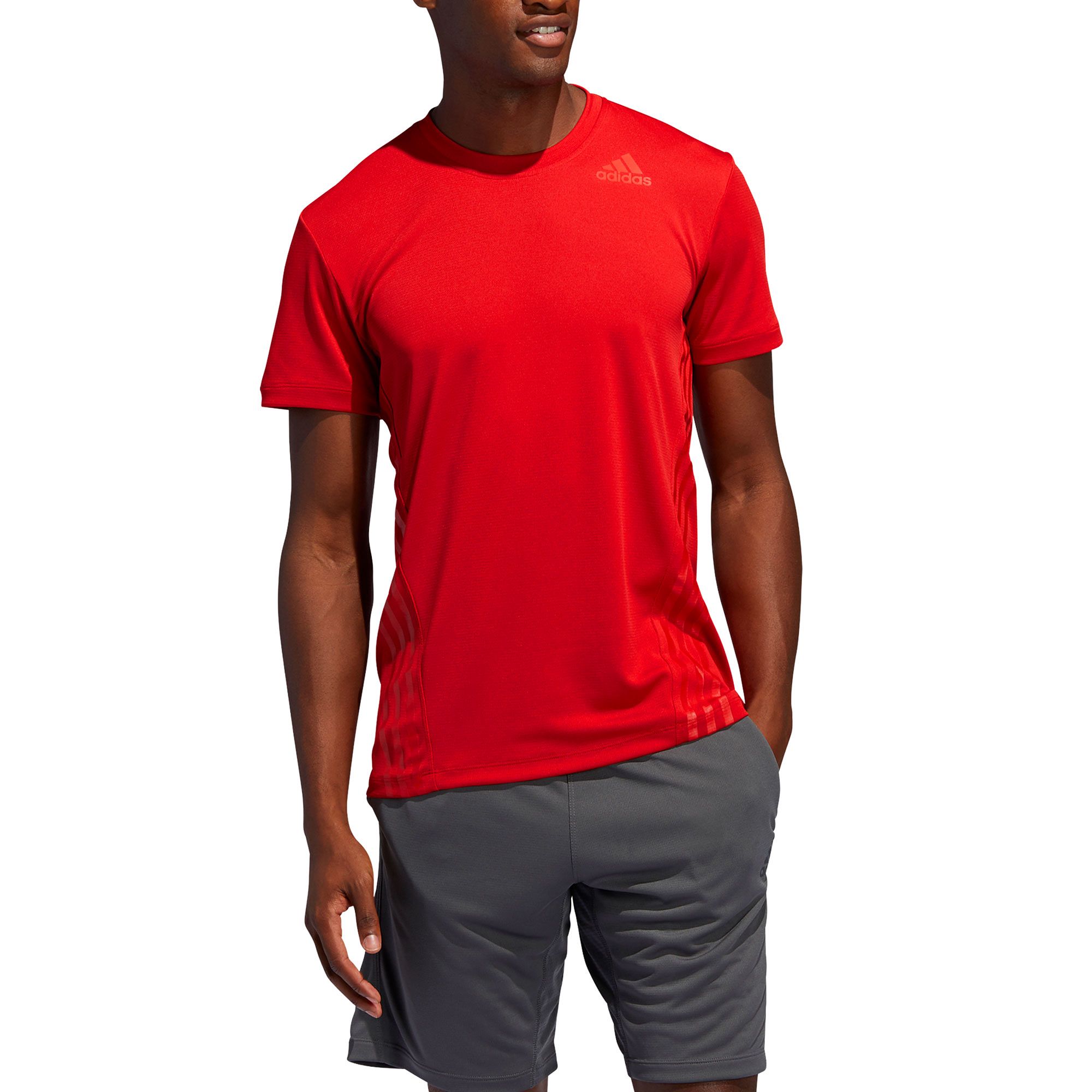 Camiseta de Training AEROREADY Tres Bandas Rojo - Fútbol Factory