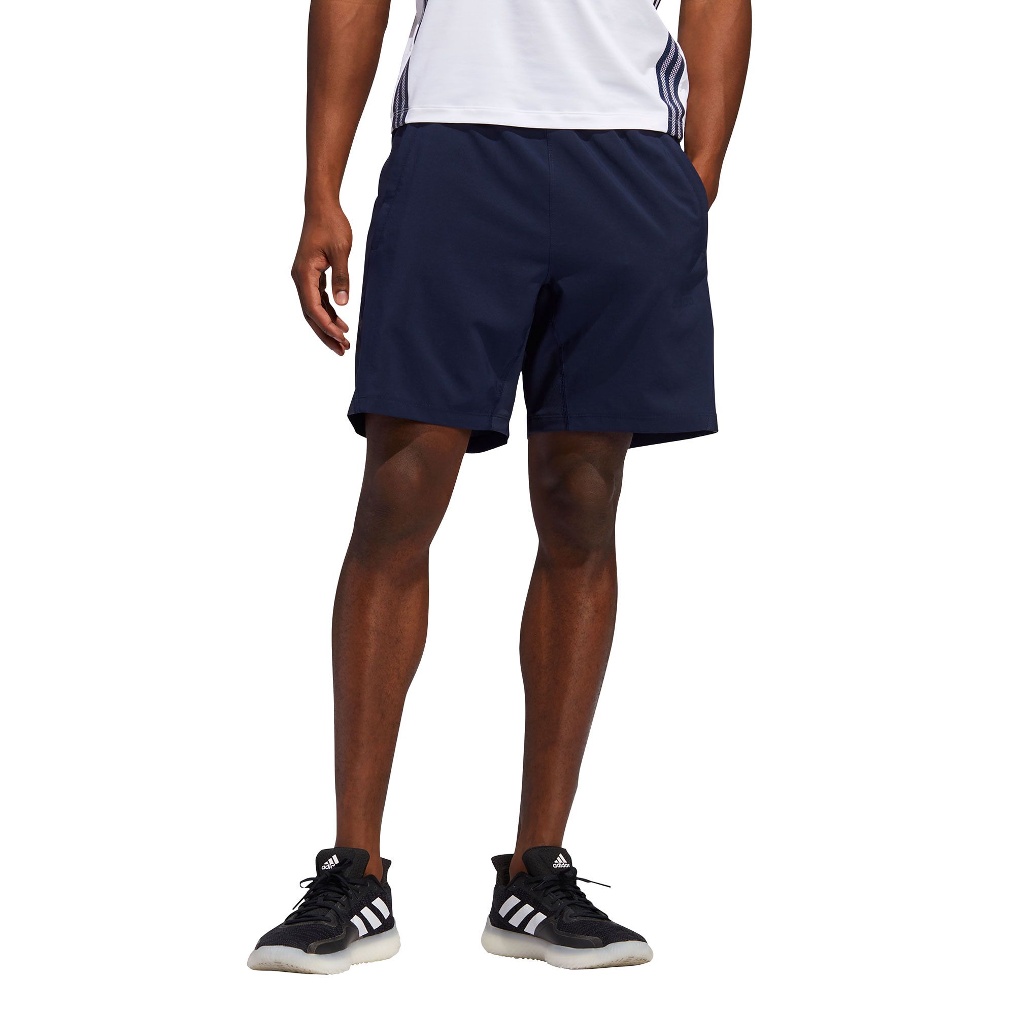 Pantalón Corto de Training AEROREADY 8 Tres Bandas Gris - Fútbol Factory