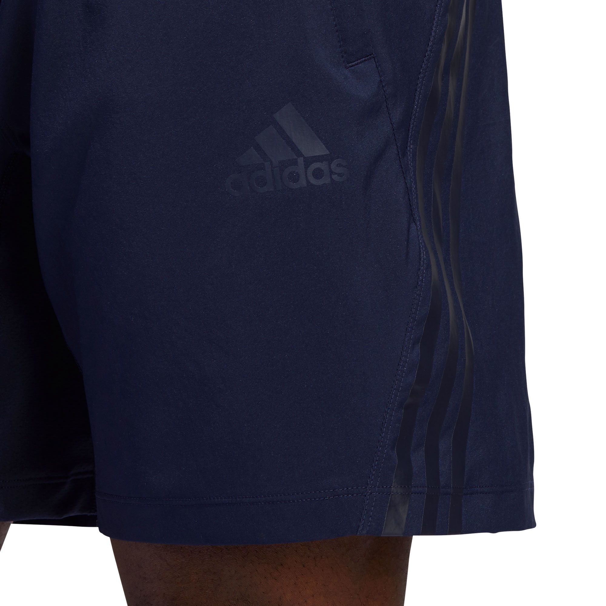Pantalón Corto de Training AEROREADY 8 Tres Bandas Gris - Fútbol Factory
