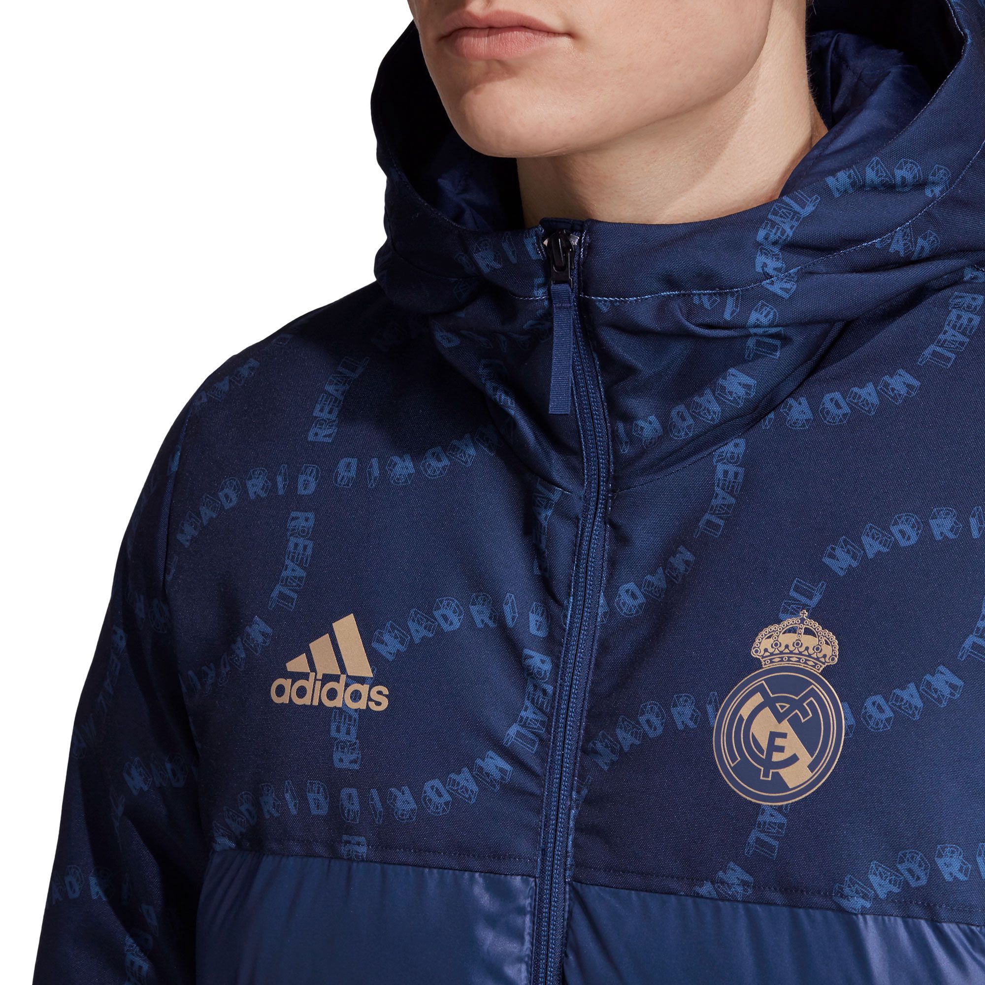Abrigo de Paseo Real Madrid 2019/2020 Marino - Fútbol Factory
