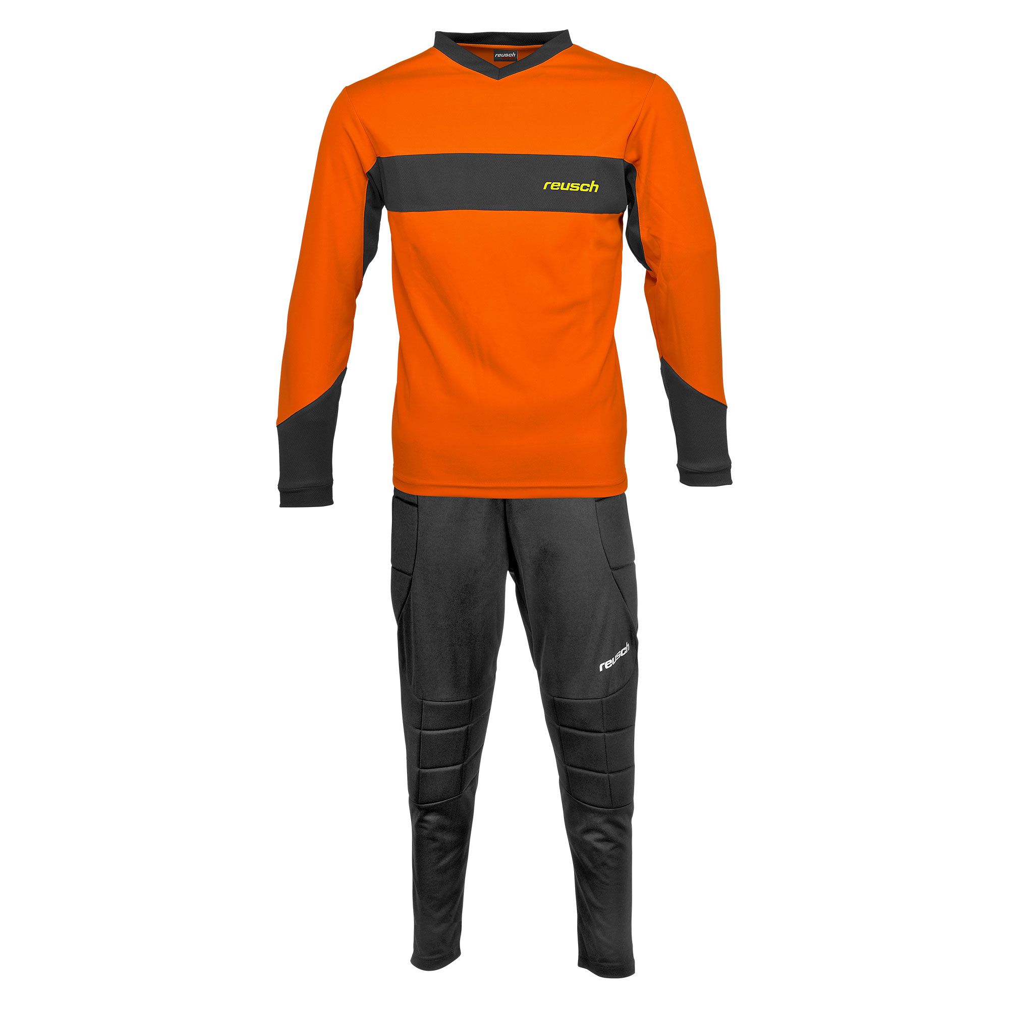 Conjunto de Portero Reusch Junior Naranja Negro - Fútbol Factory