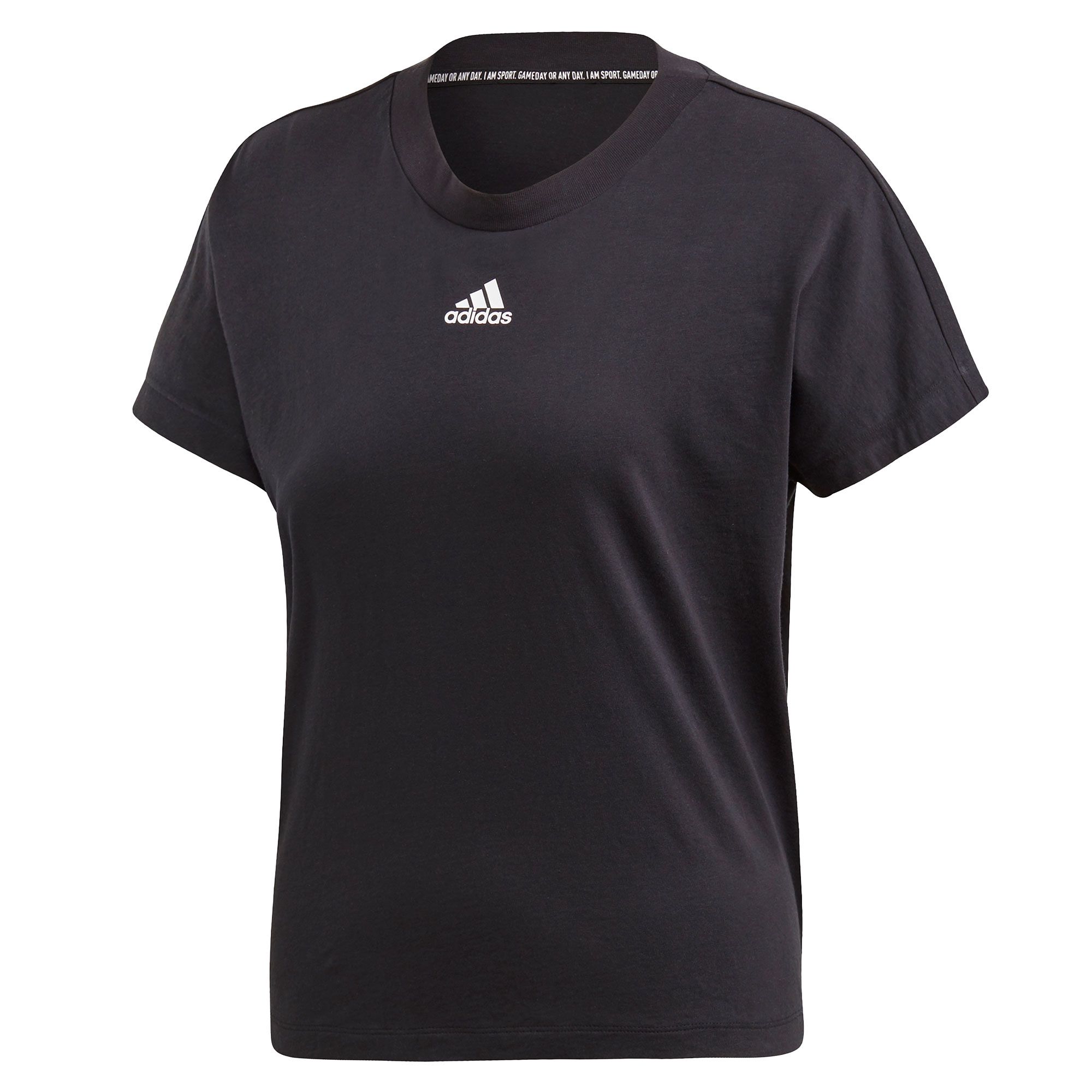 Camiseta de Paseo Must Haves Tres Bandas Mujer Negro - Fútbol Factory