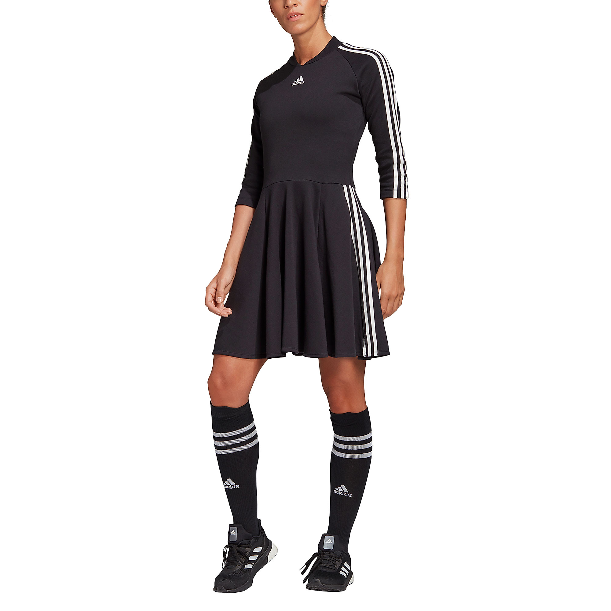 Vestido de Paseo Tres Bandas Mujer Negro - Fútbol Factory