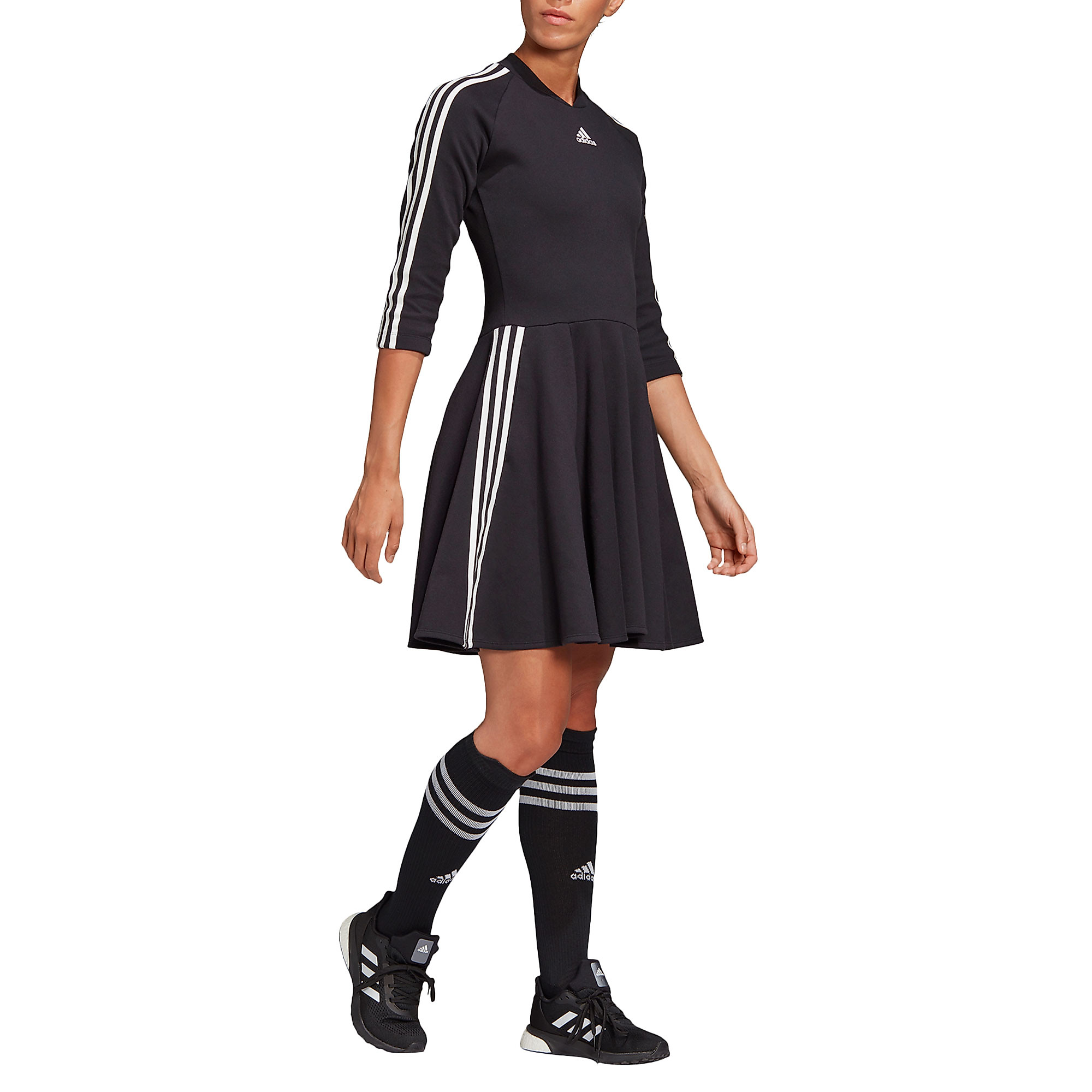 Vestido de Paseo Tres Bandas Mujer Negro - Fútbol Factory