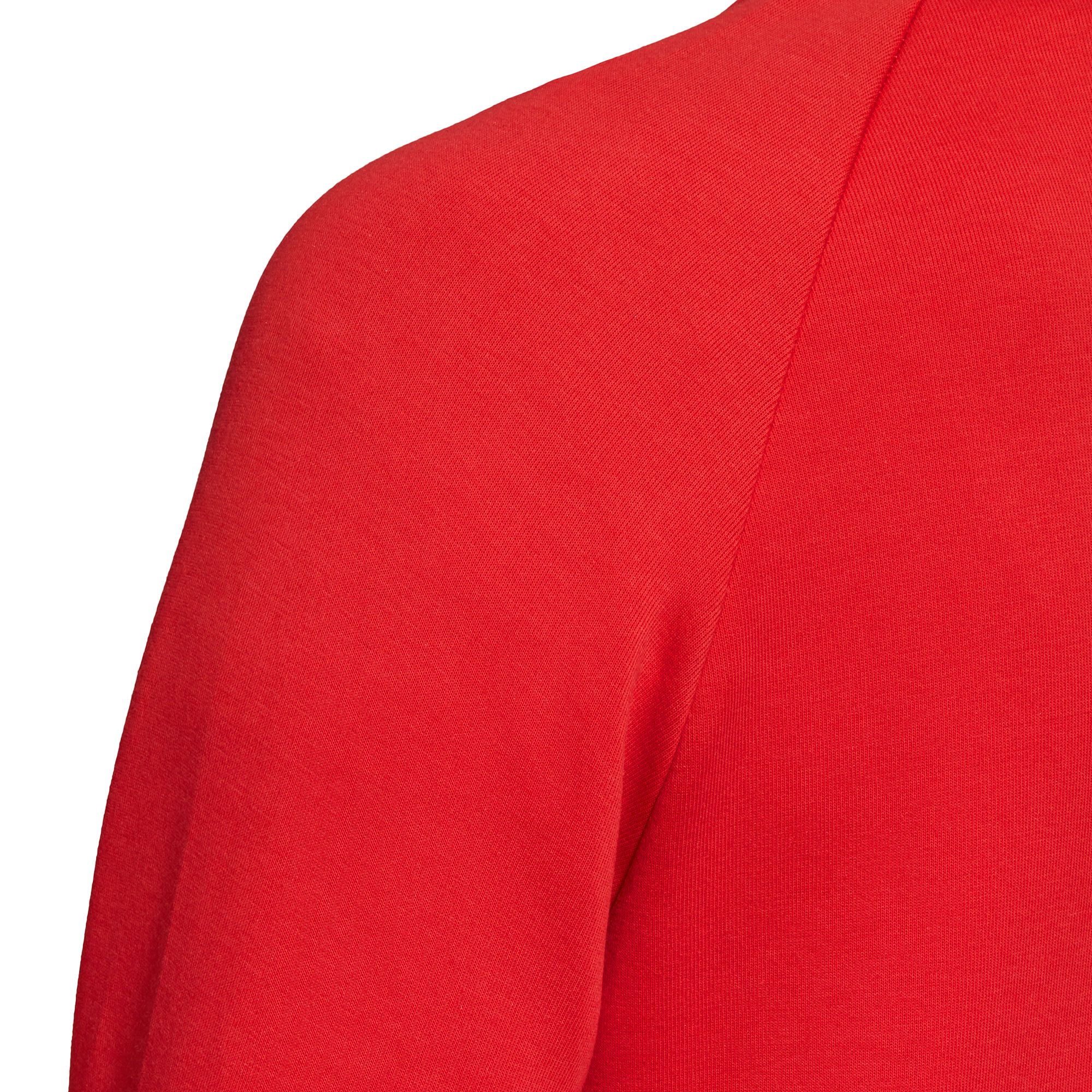 Chaqueta de Paseo Essentials Tres Bandas Mujer Rojo - Fútbol Factory