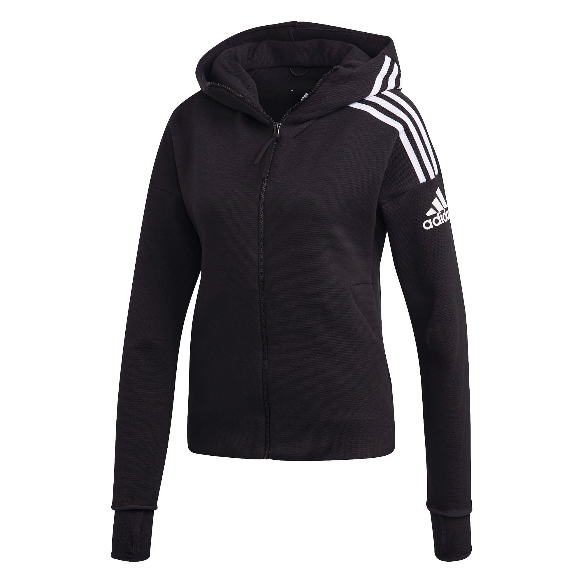 Chaqueta de Paseo con Capucha ZNE Mujer Negro - Fútbol Factory