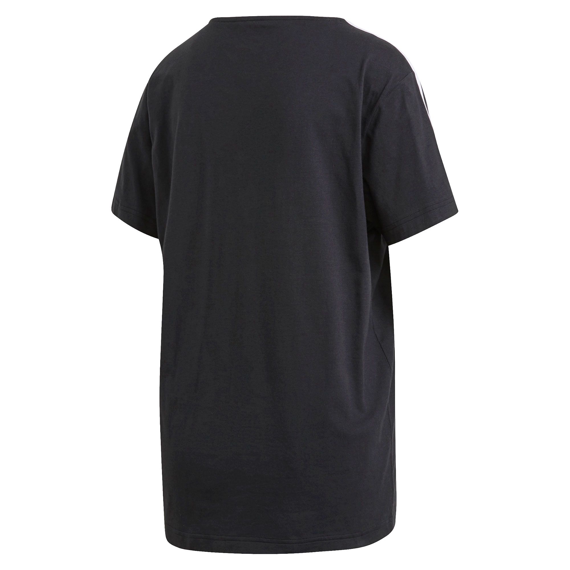 Camiseta de Paseo Boyfriend Essentials Tres Bandas Mujer Negro - Fútbol Factory
