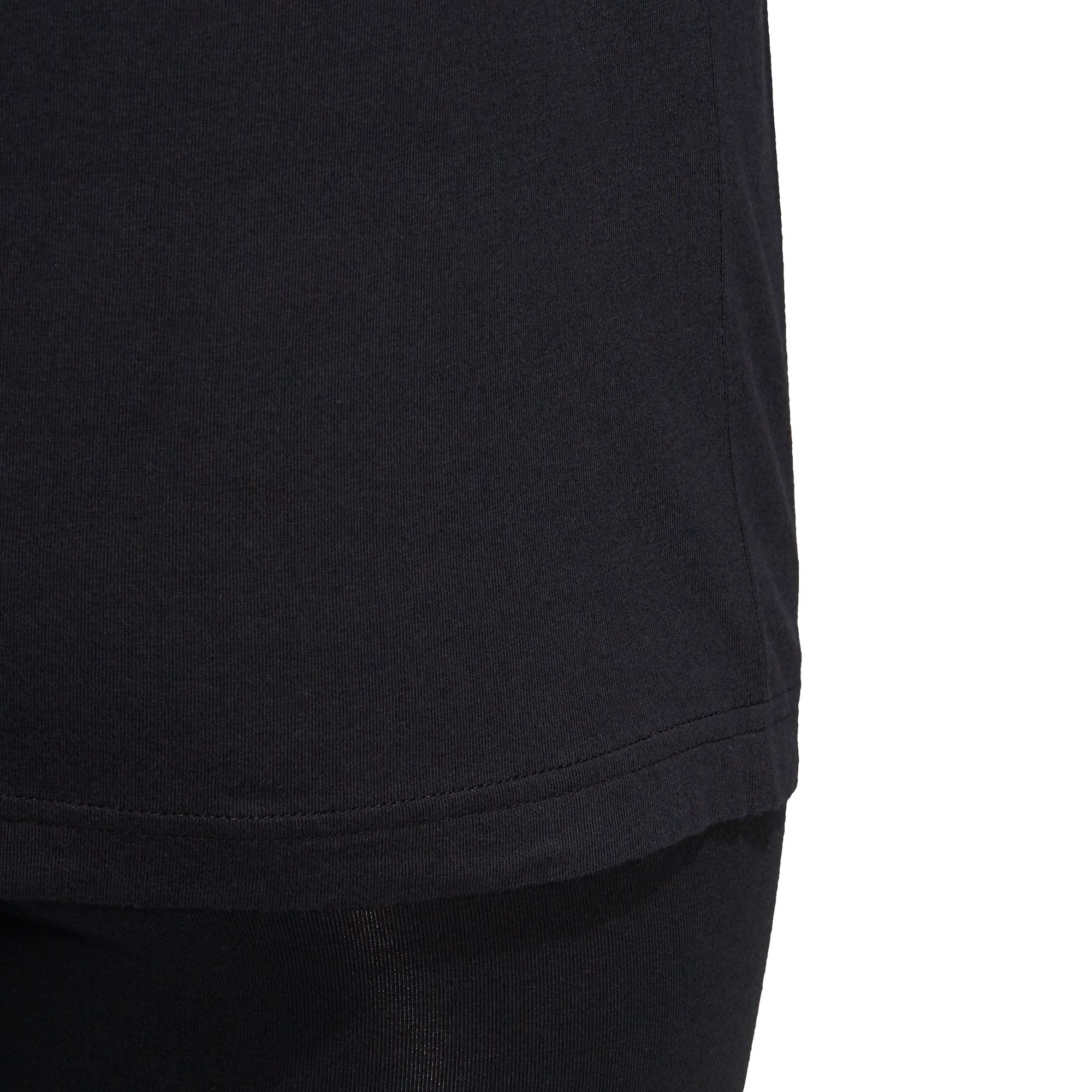 Camiseta de Paseo Boyfriend Essentials Tres Bandas Mujer Negro - Fútbol Factory