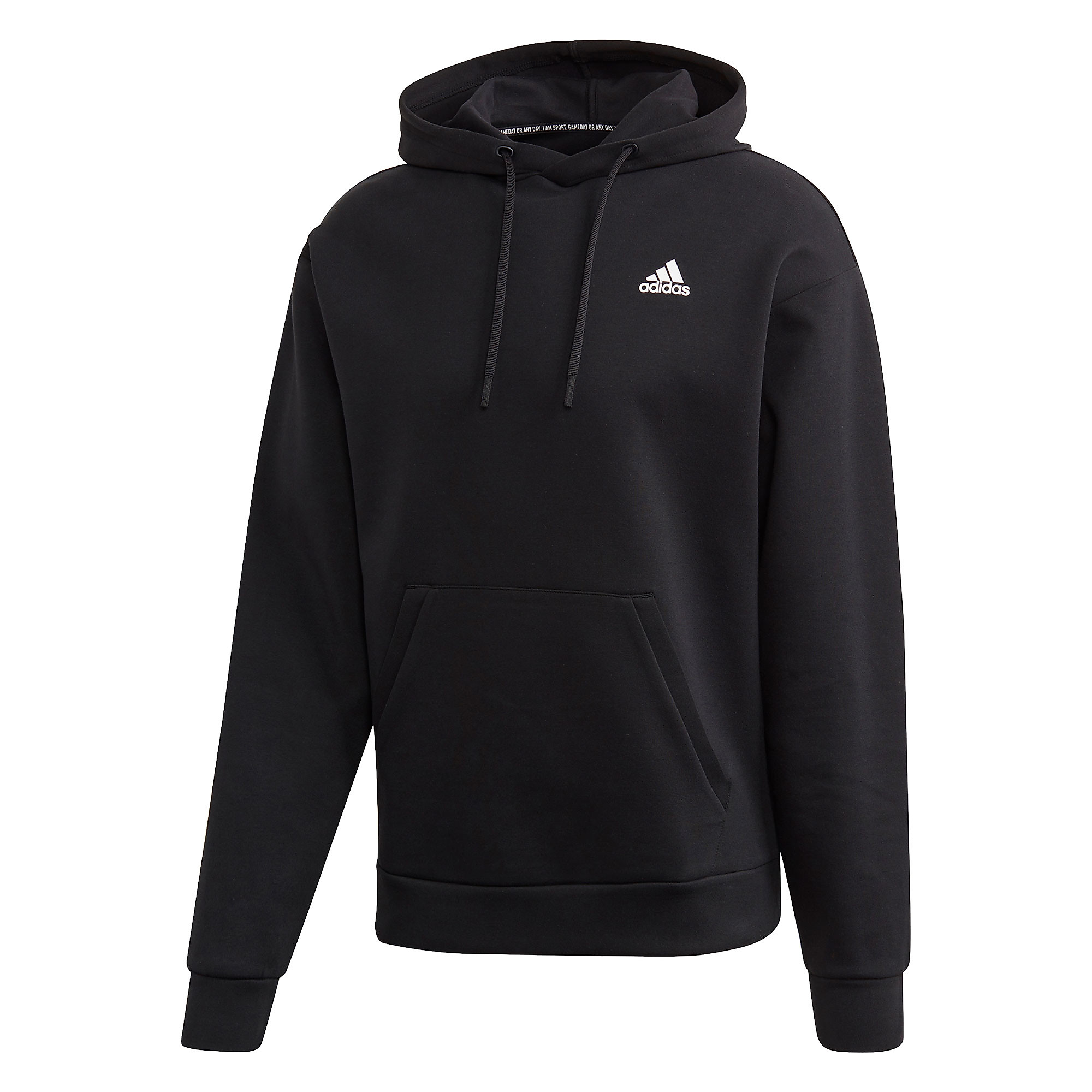 Sudadera con Capucha de Paseo Must Haves Tres Bandas Negro - Fútbol Factory