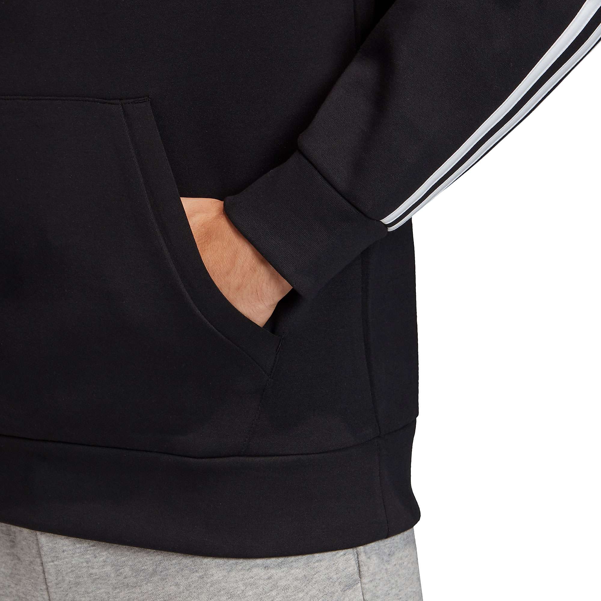 Sudadera con Capucha de Paseo Must Haves Tres Bandas Negro - Fútbol Factory