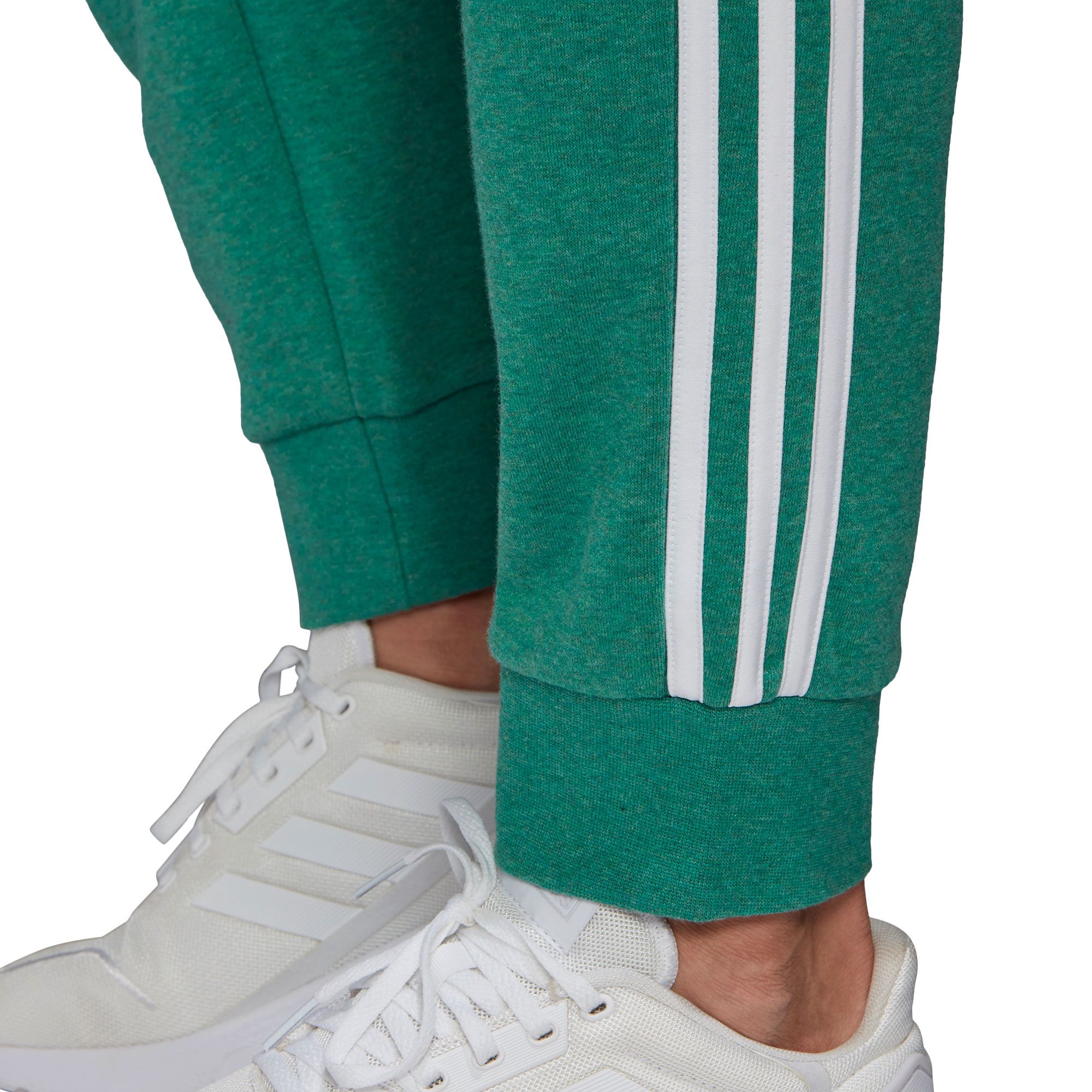 Pantalón Largo de Paseo Essentials Tapered Cuffed Tres Bandas Verde - Fútbol Factory
