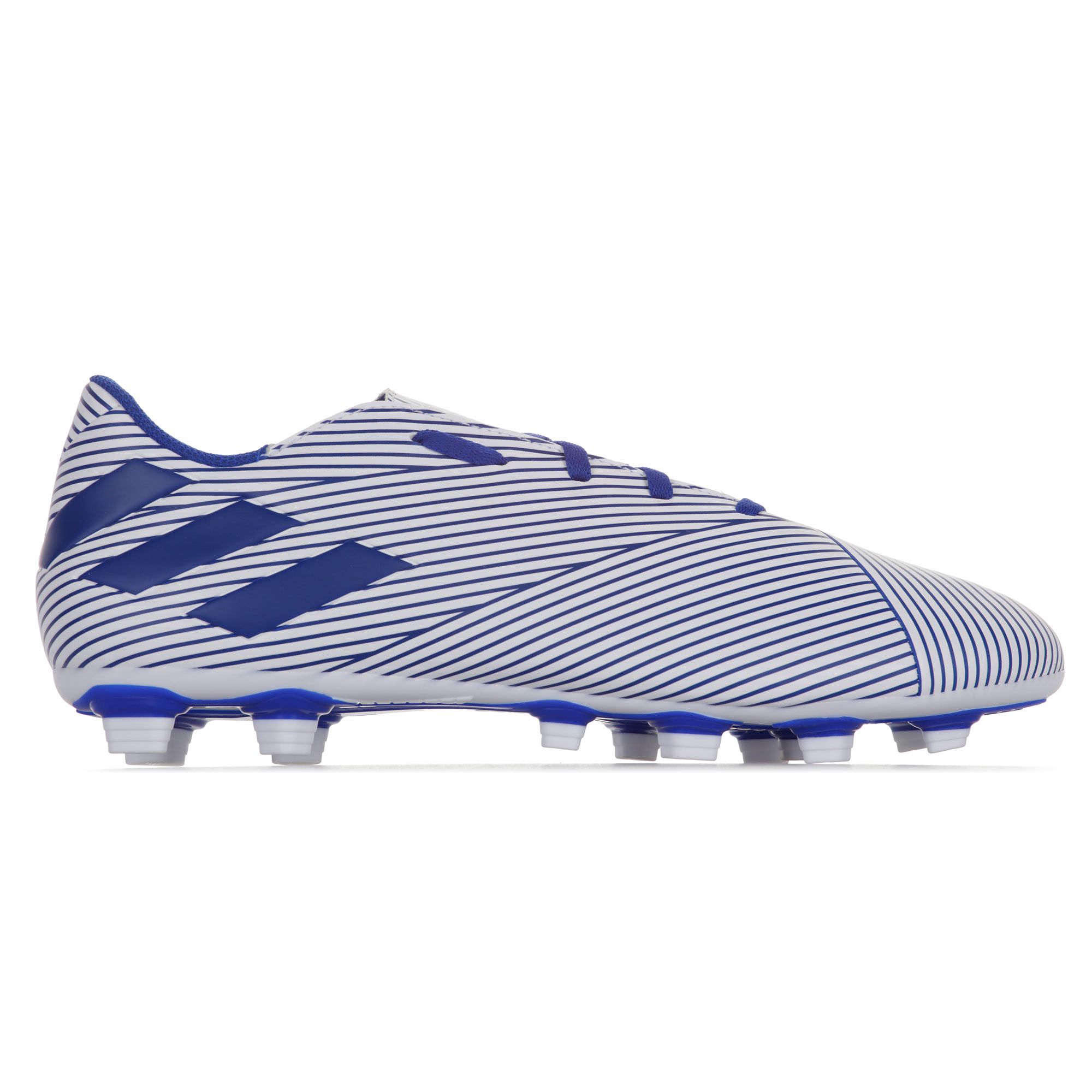 Botas de fútbol adidas Nemeziz 19.4 FxG Blanco Azul - Fútbol Factory