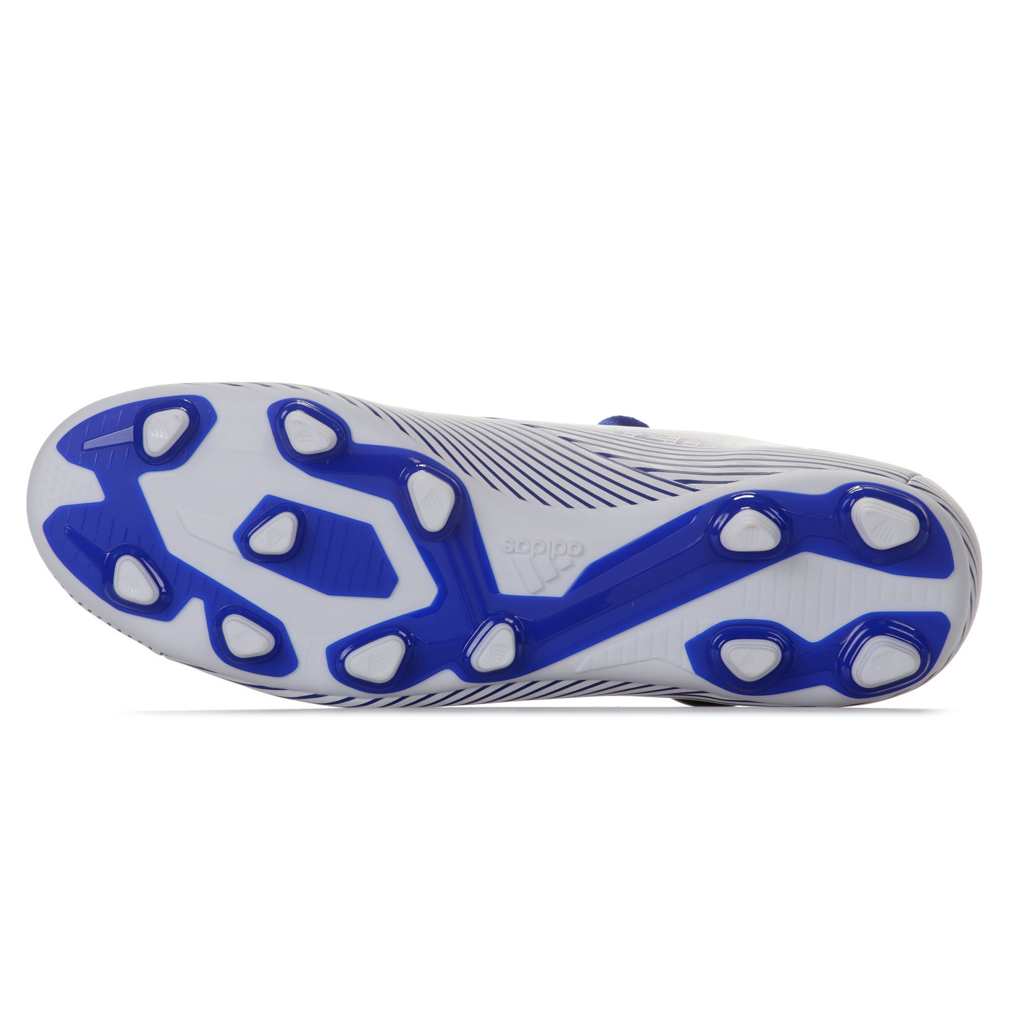 Botas de fútbol adidas Nemeziz 19.4 FxG Blanco Azul - Fútbol Factory